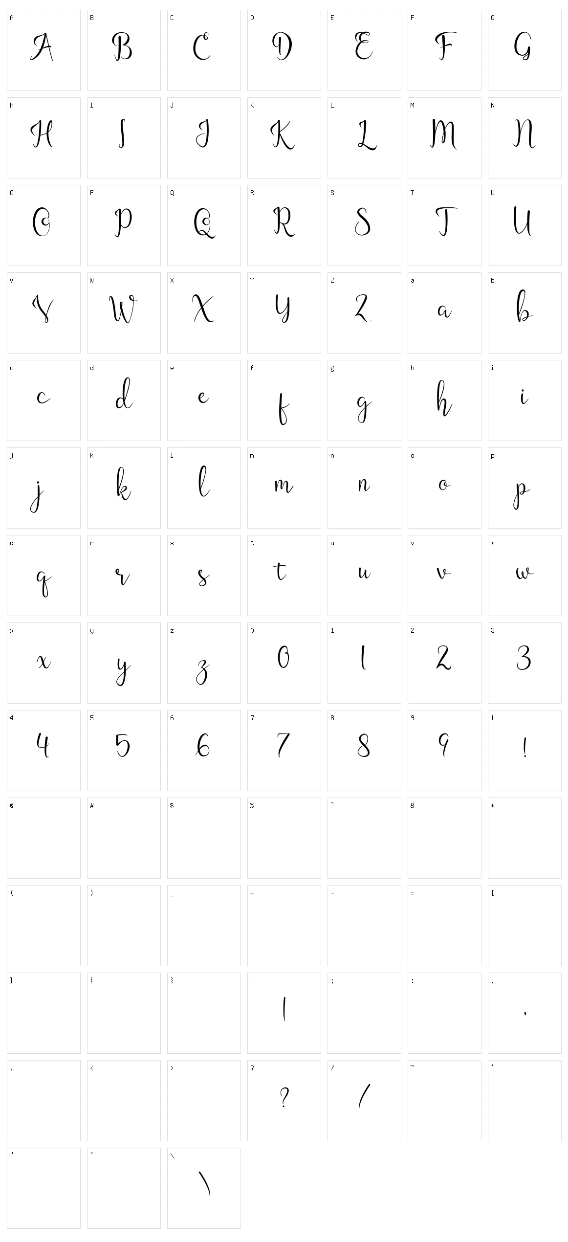 Guttentag Character Set
