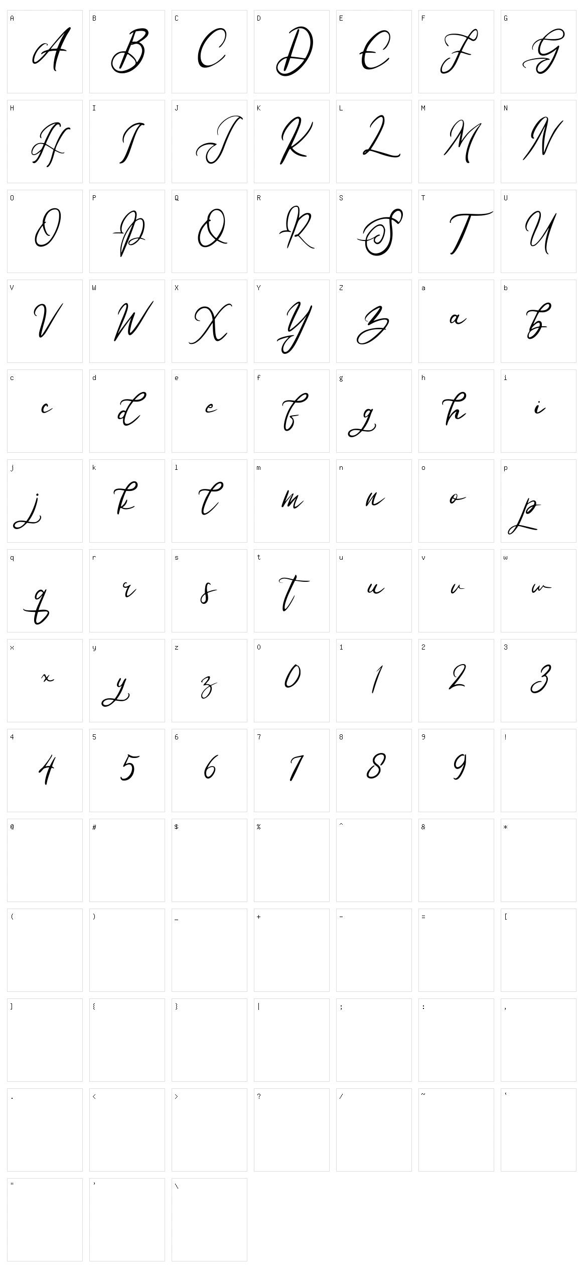 Habela Character Set