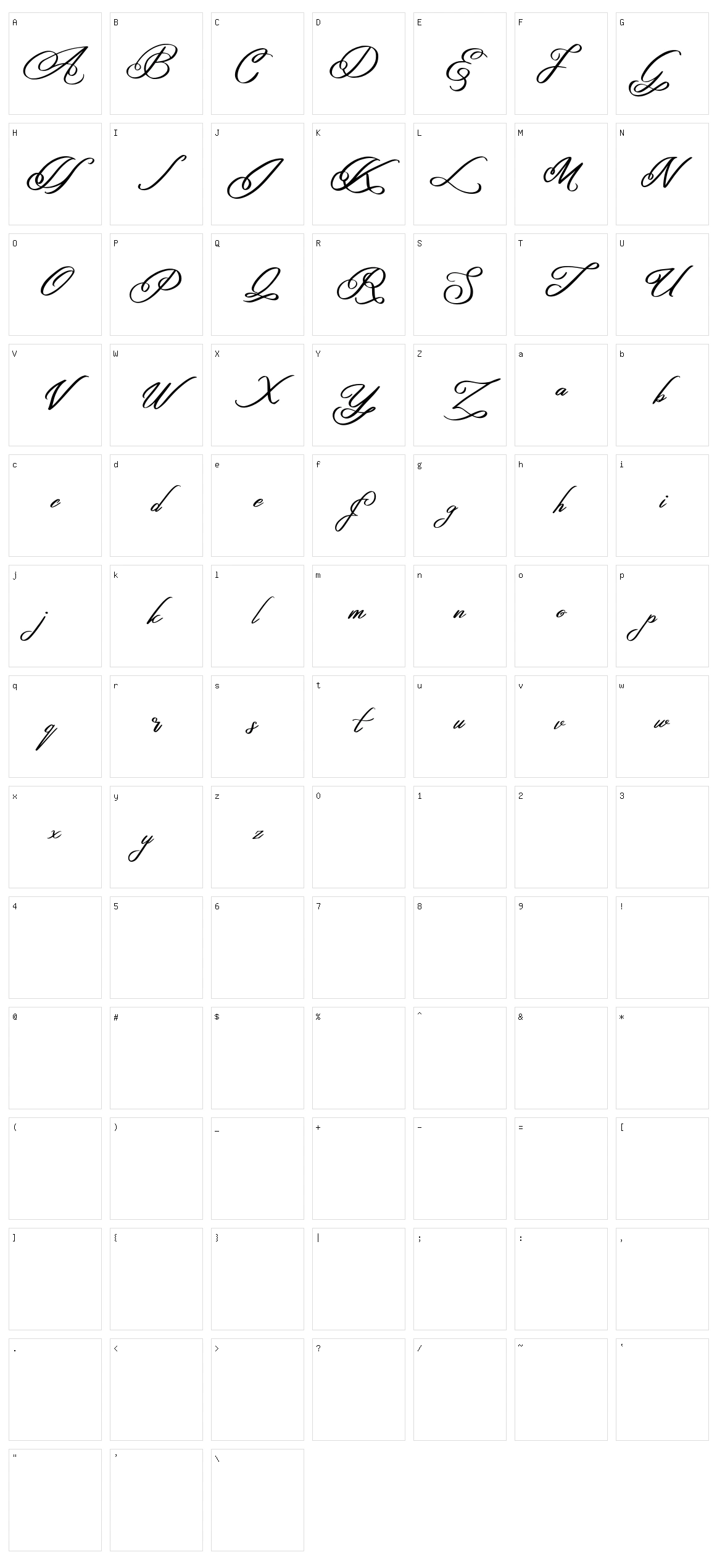 Hafala Character Set