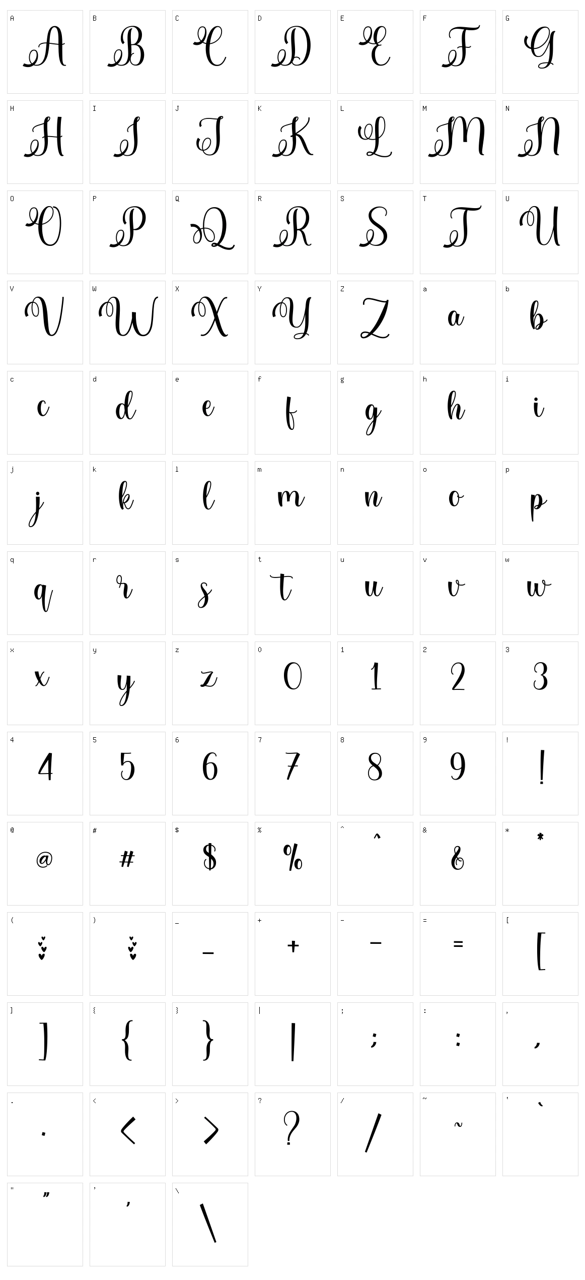 Haghisty Character Set
