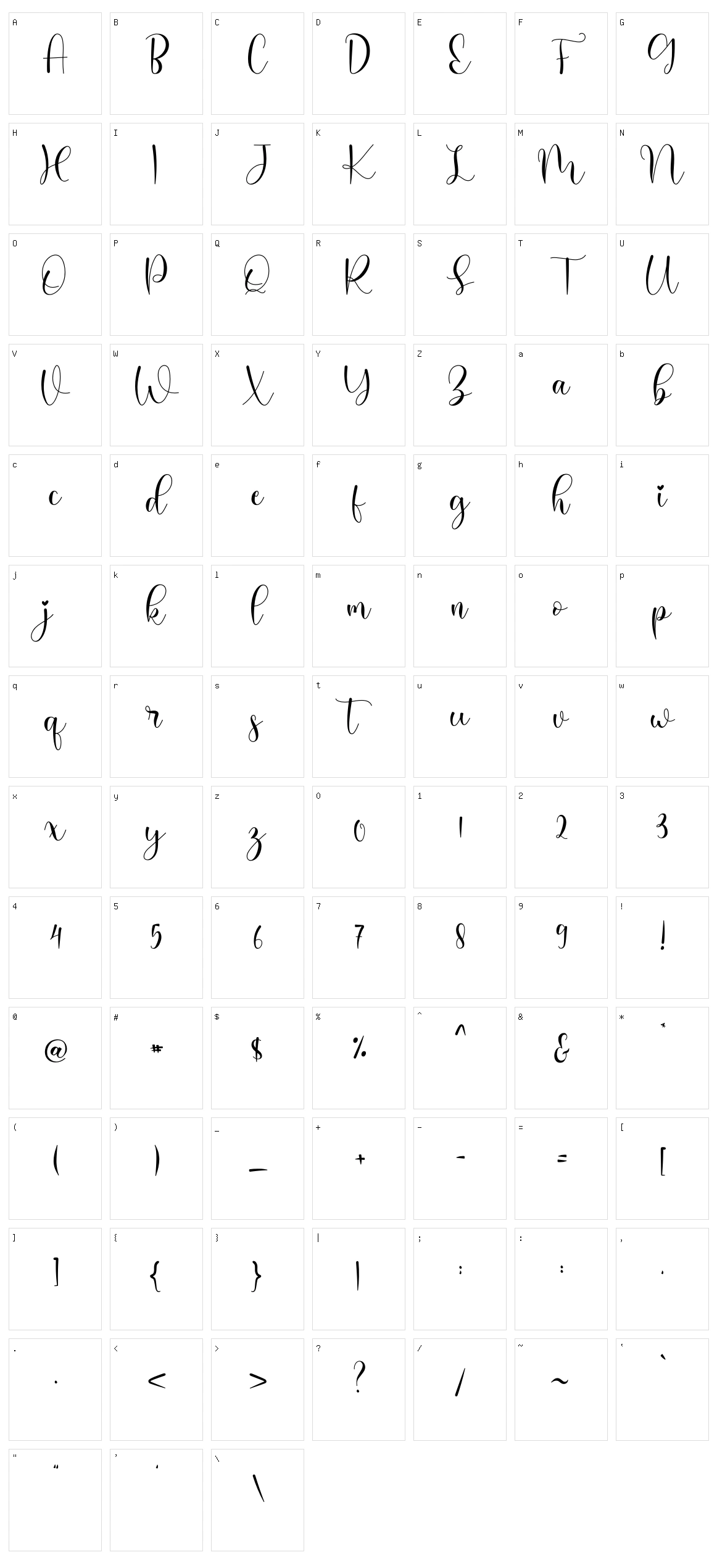 Haiskey Character Set