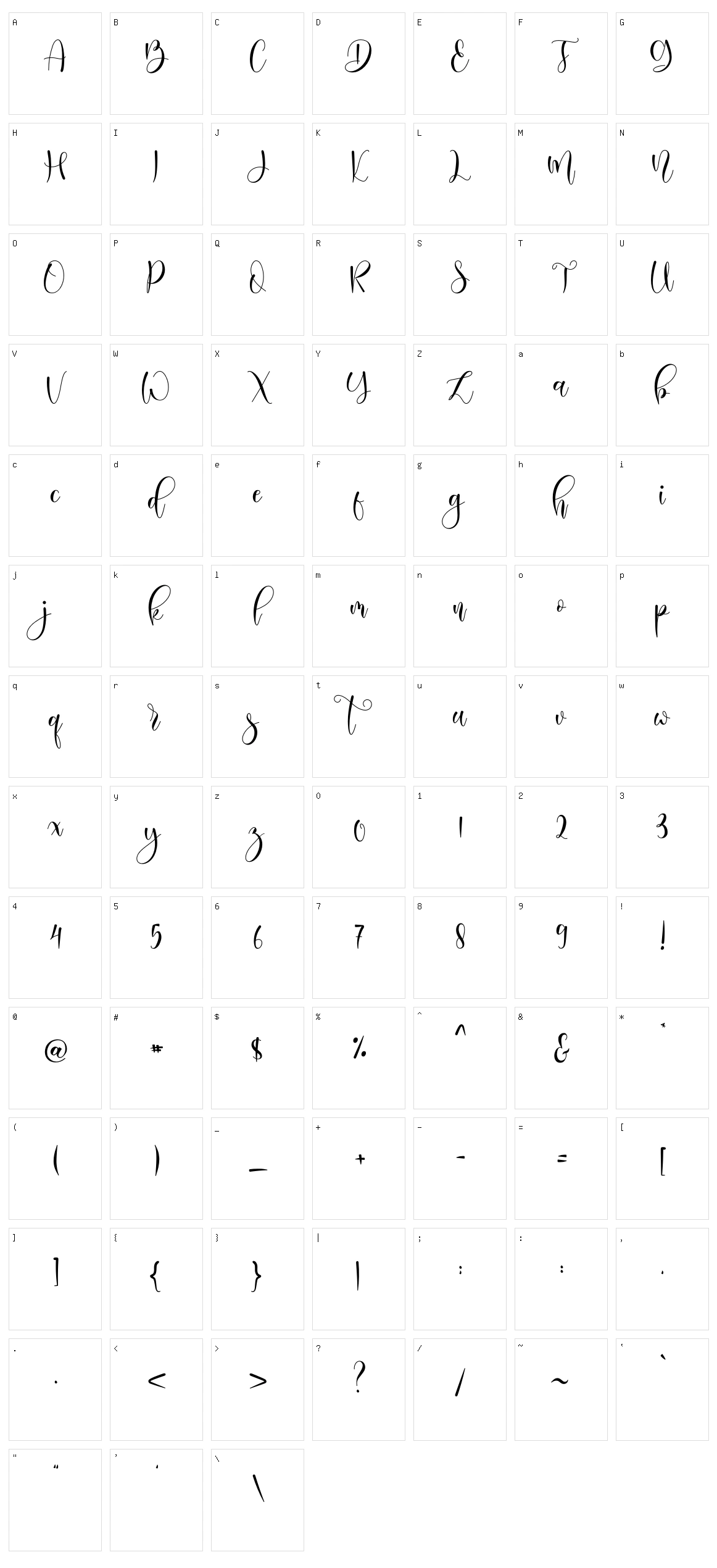 Haisley Character Set