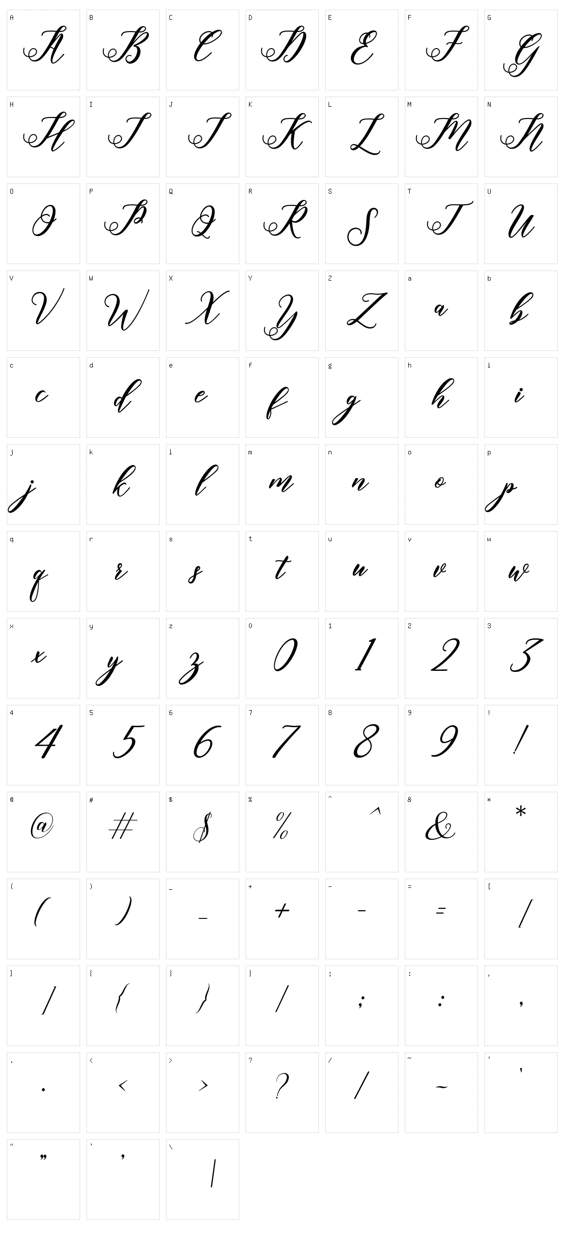 Halley Character Set