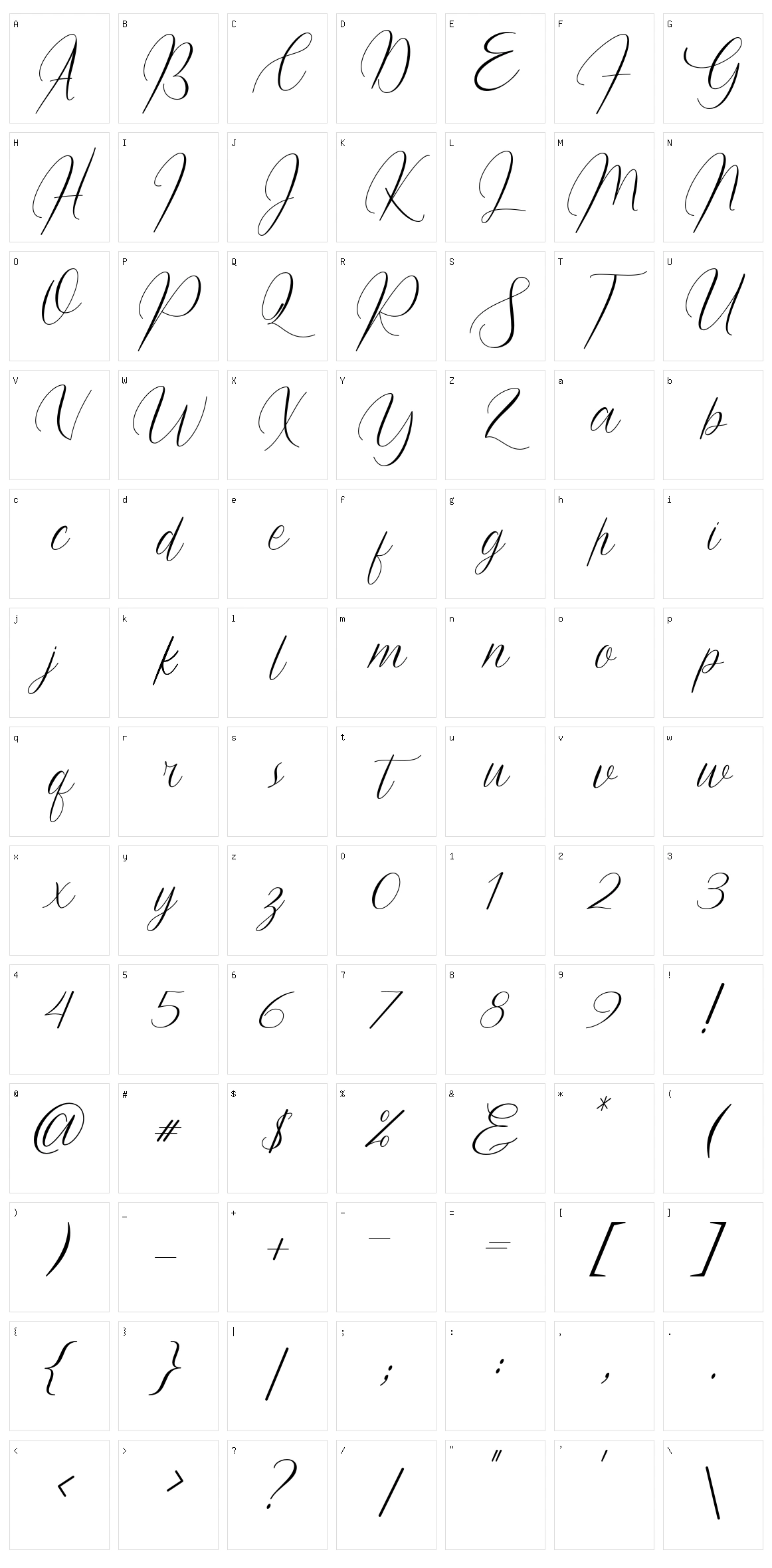 Hallimah Character Set