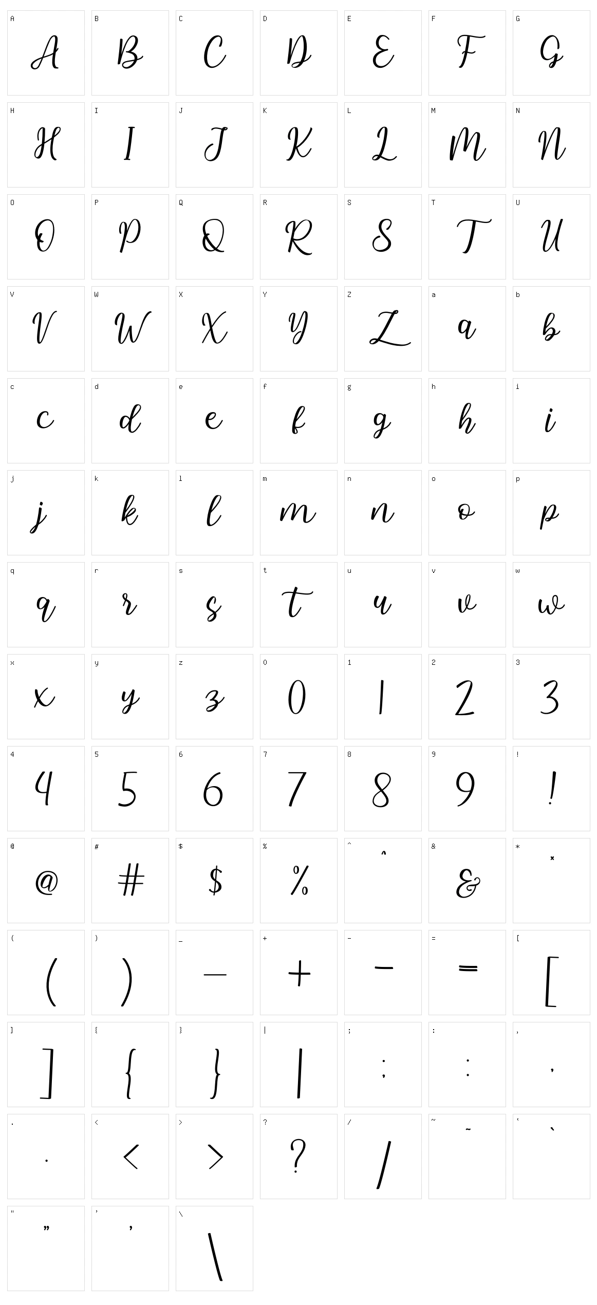 Hallo Carthy Character Set