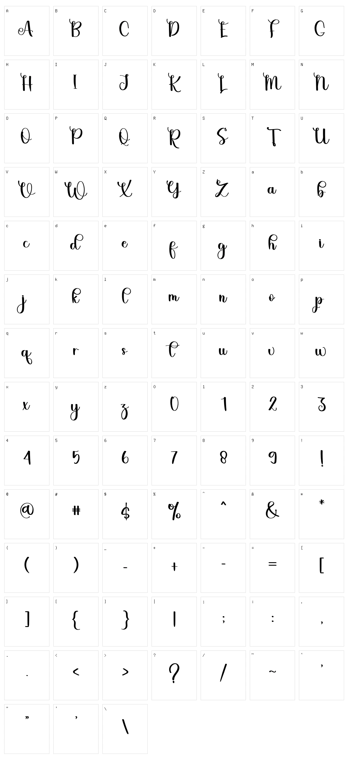 Handmade Character Set