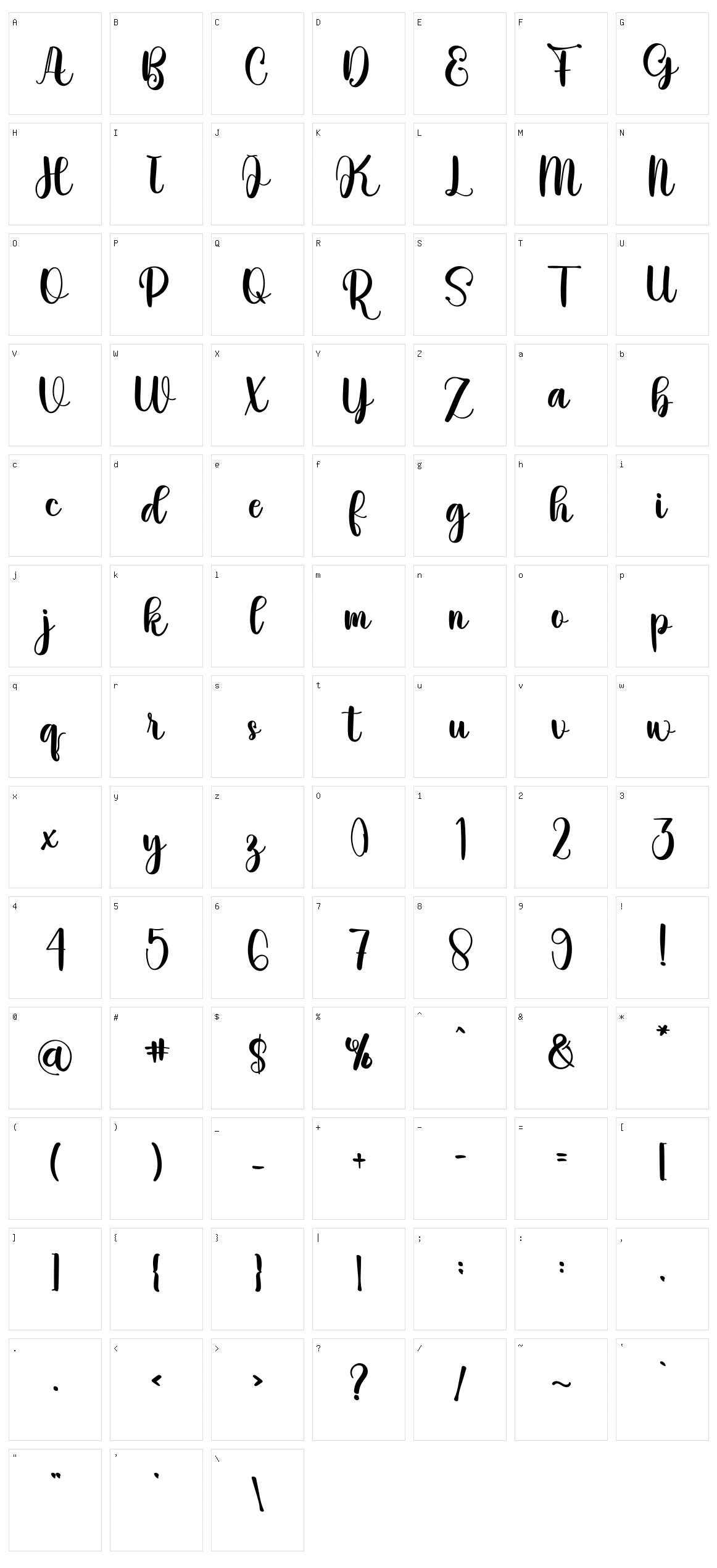 Handmade Character Set