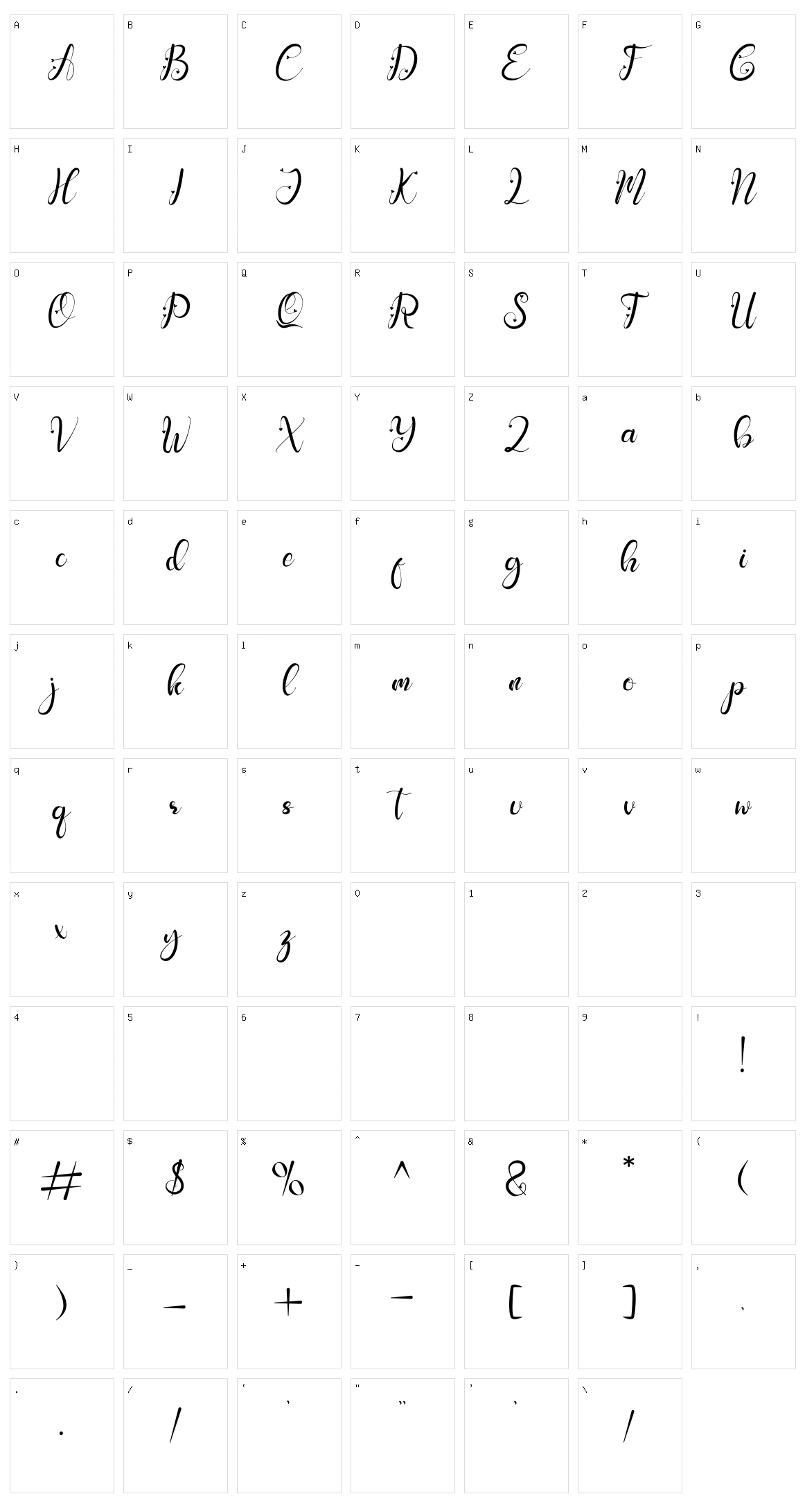 Haney Love Character Set