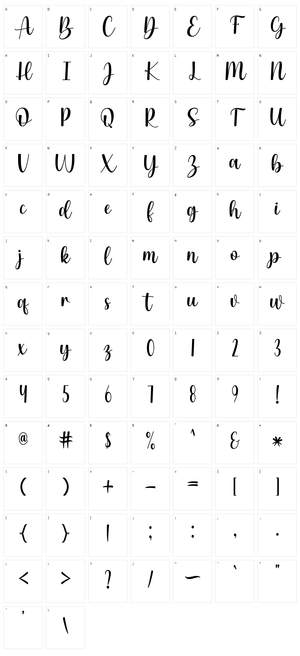 Hanging Character Set