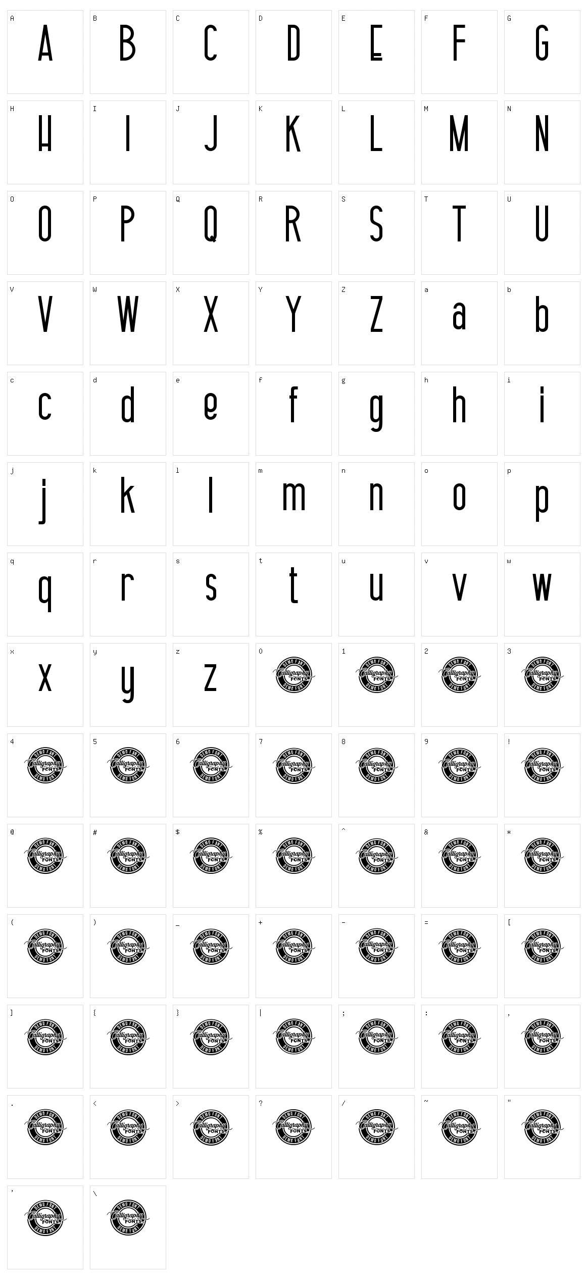 Happy Married Script Character Set