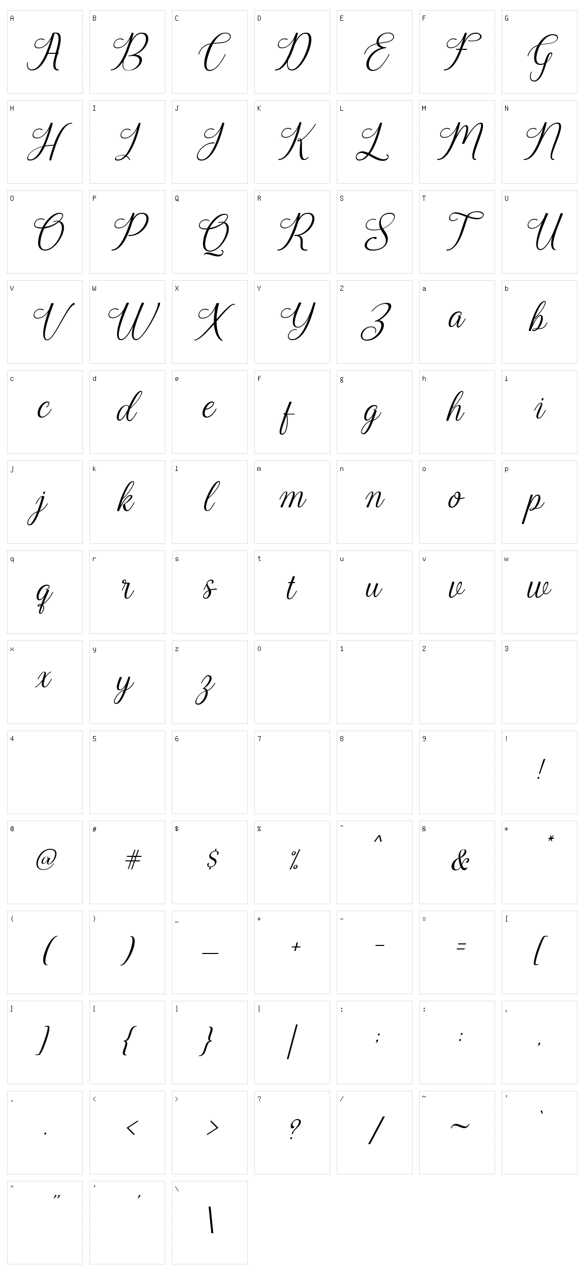 Harland Character Set