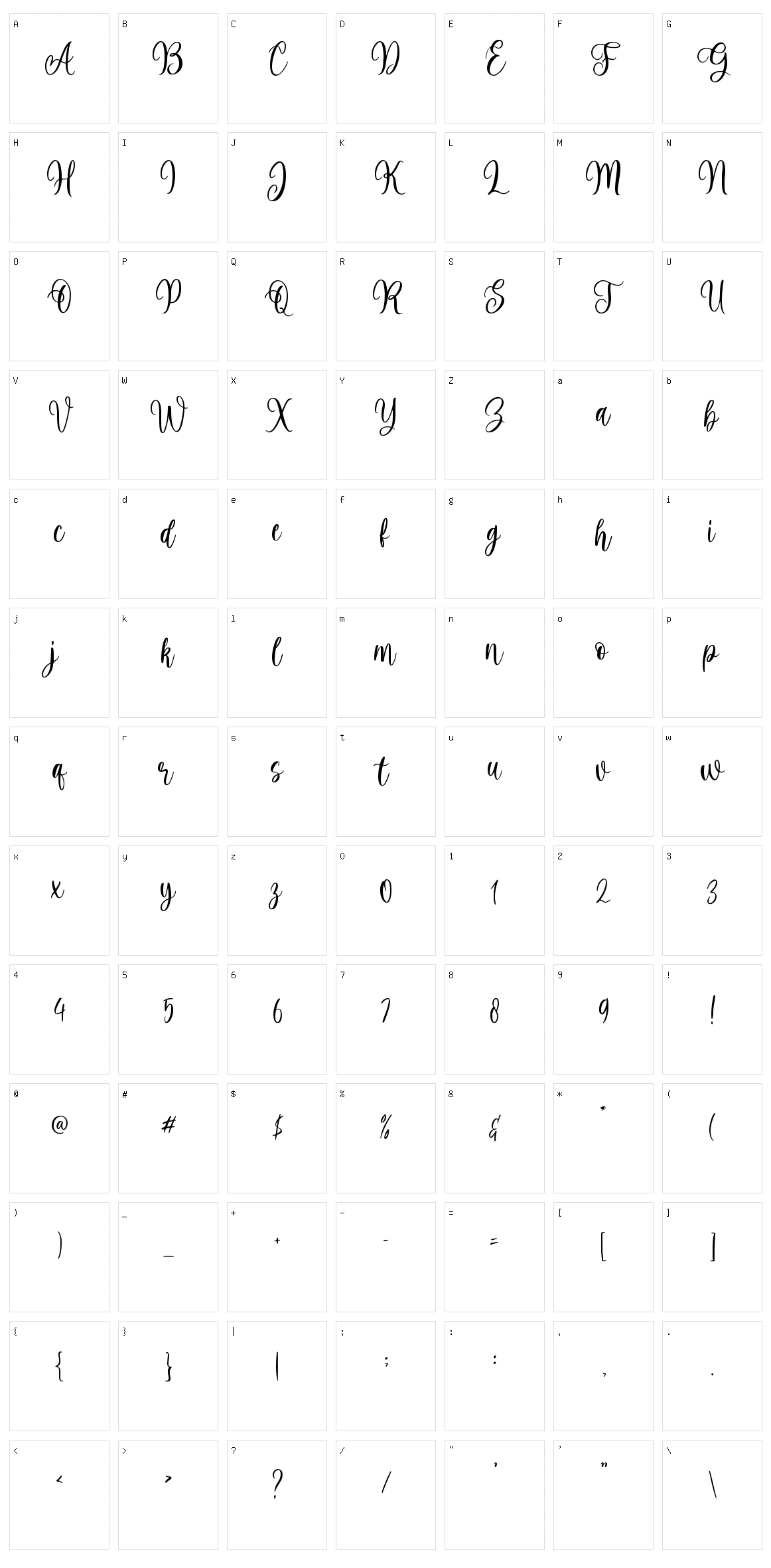 Harmony Family Character Set