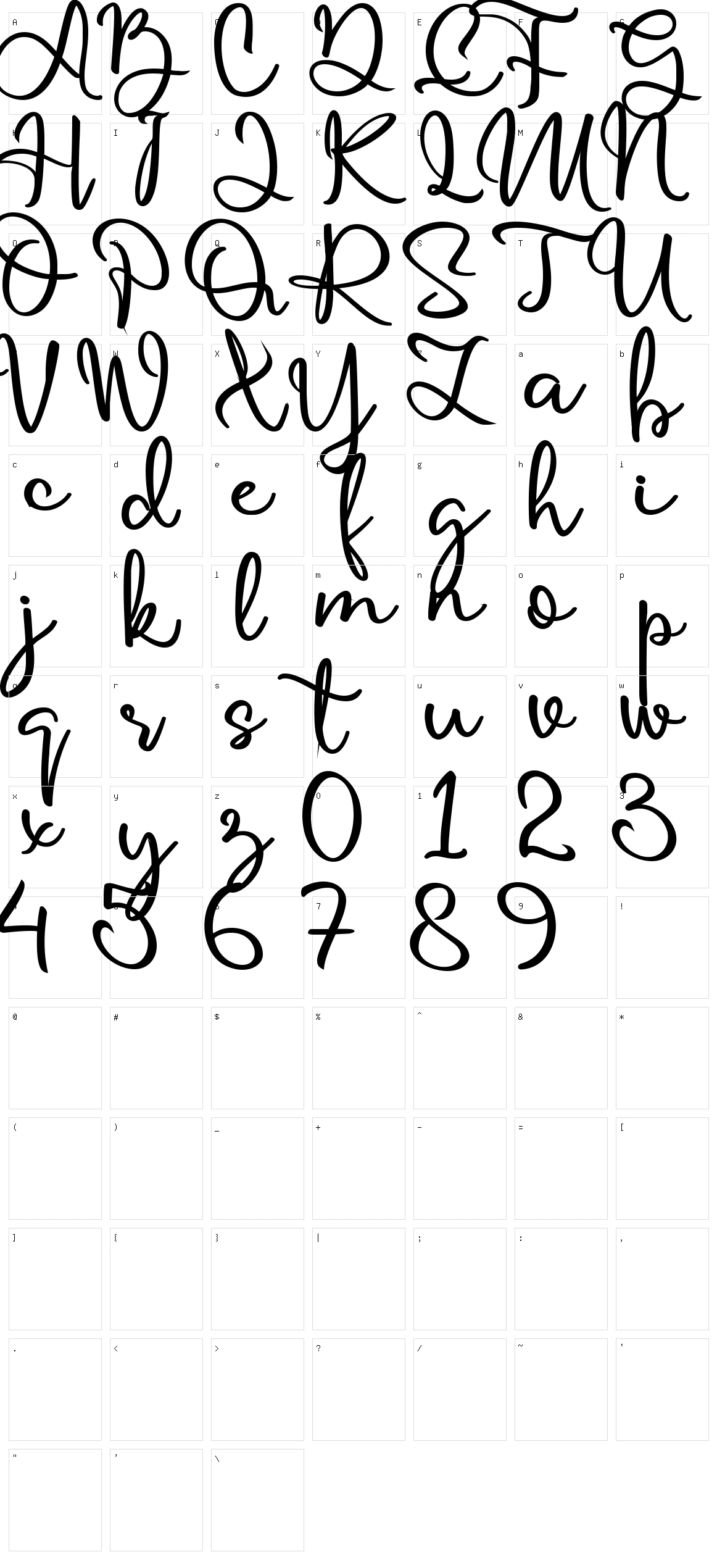 Harold Flower Character Set