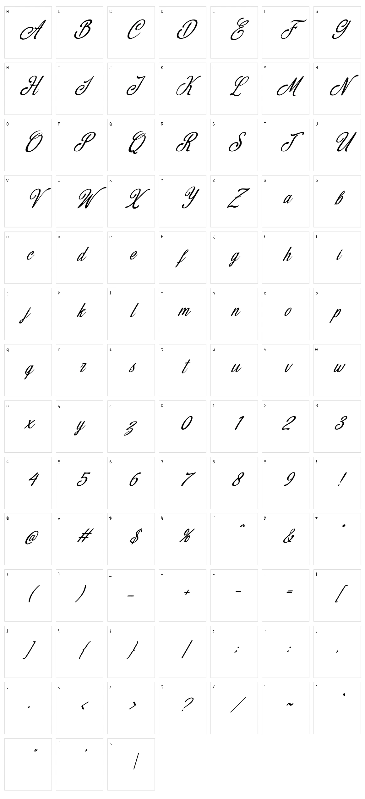 Hasley Character Set