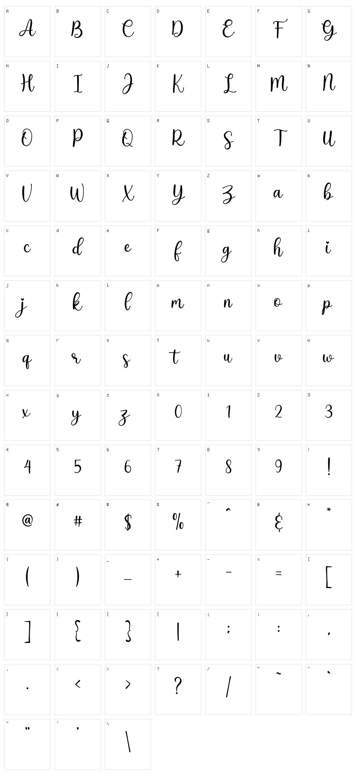 Hatami Character Set