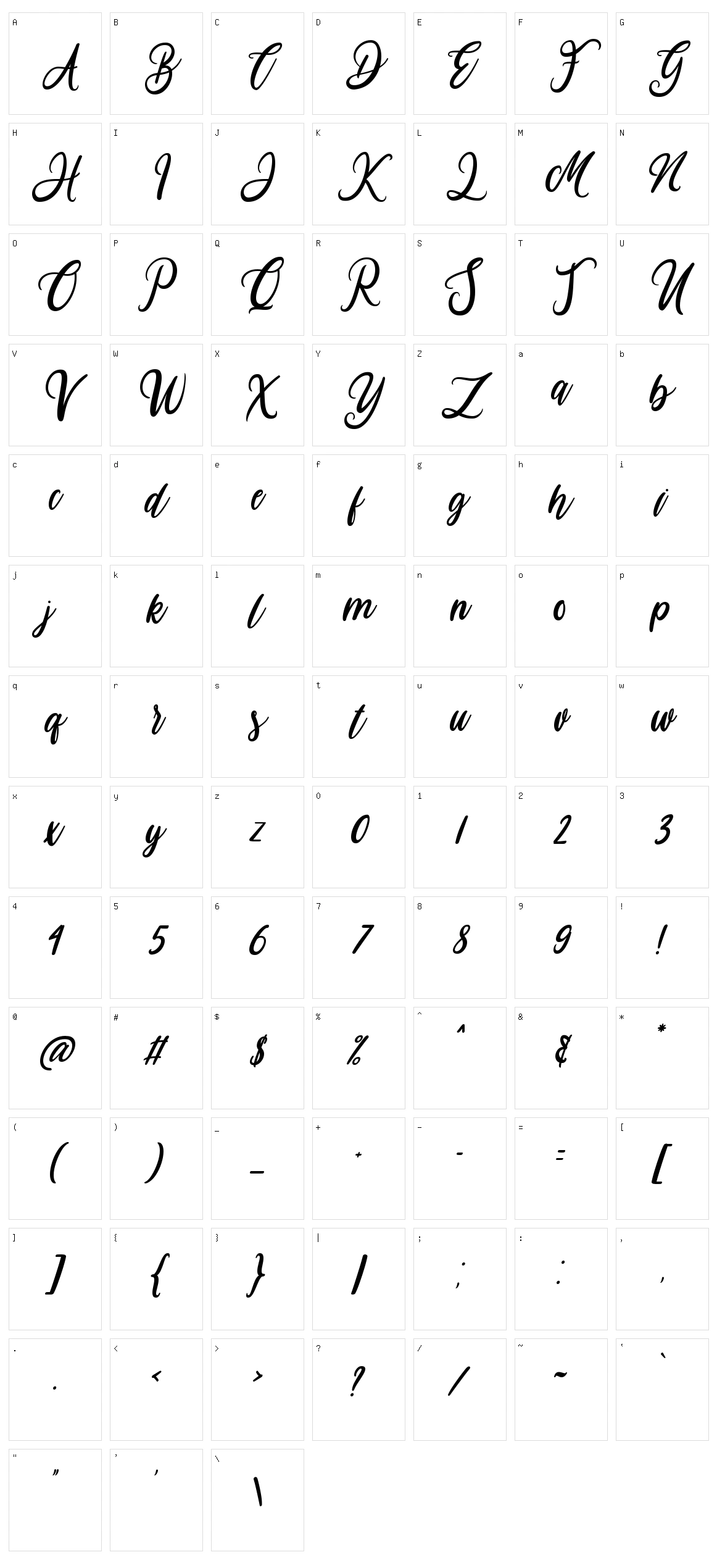 Havana Character Set