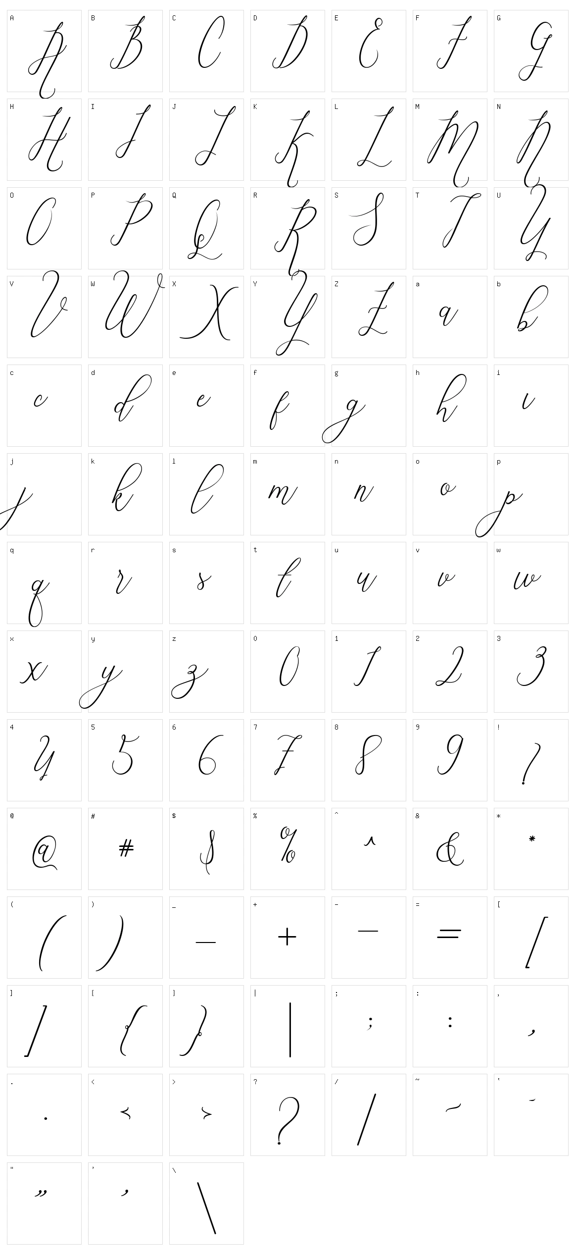 Heart Character Set