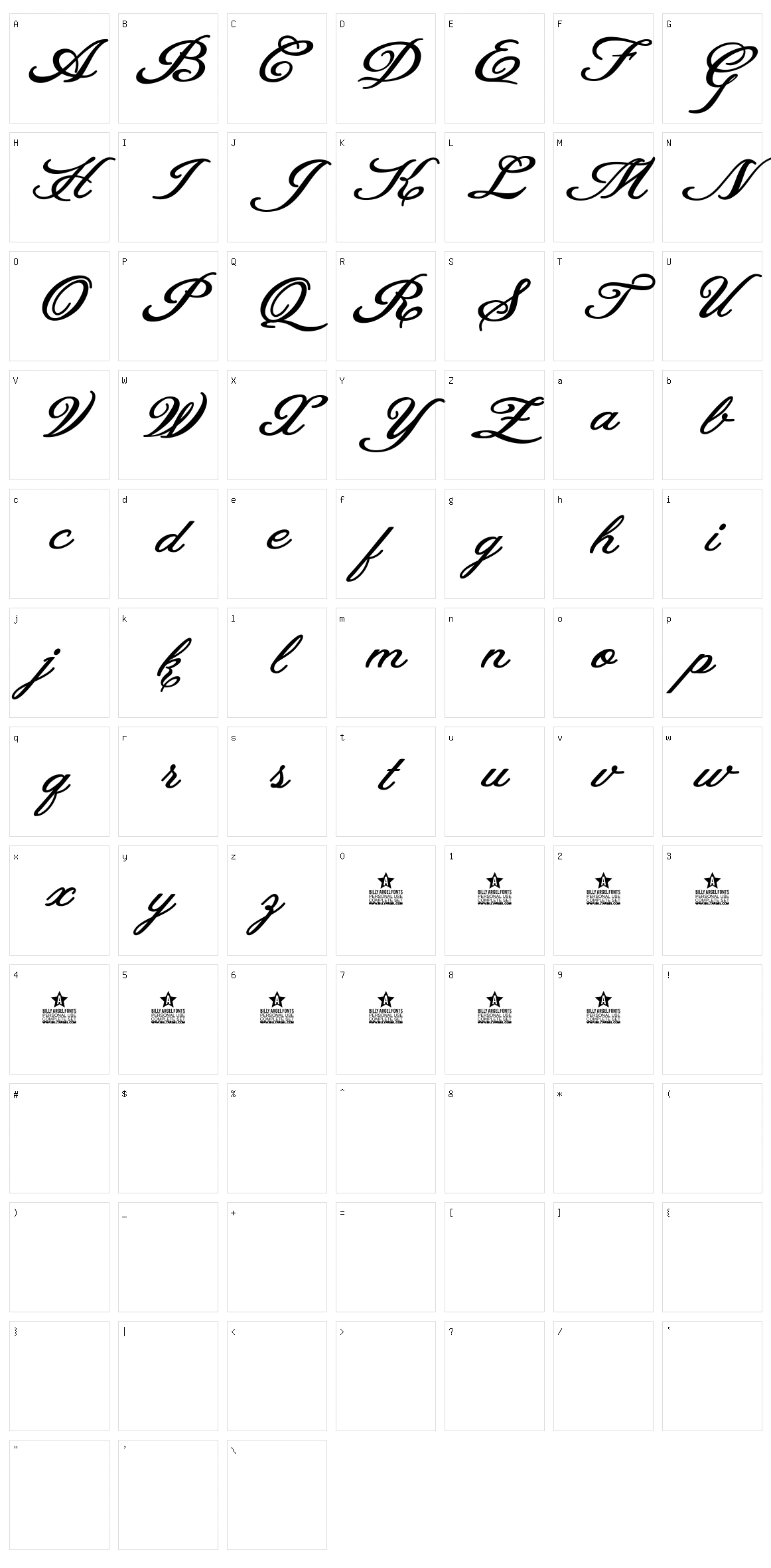Heaven Matters Character Set