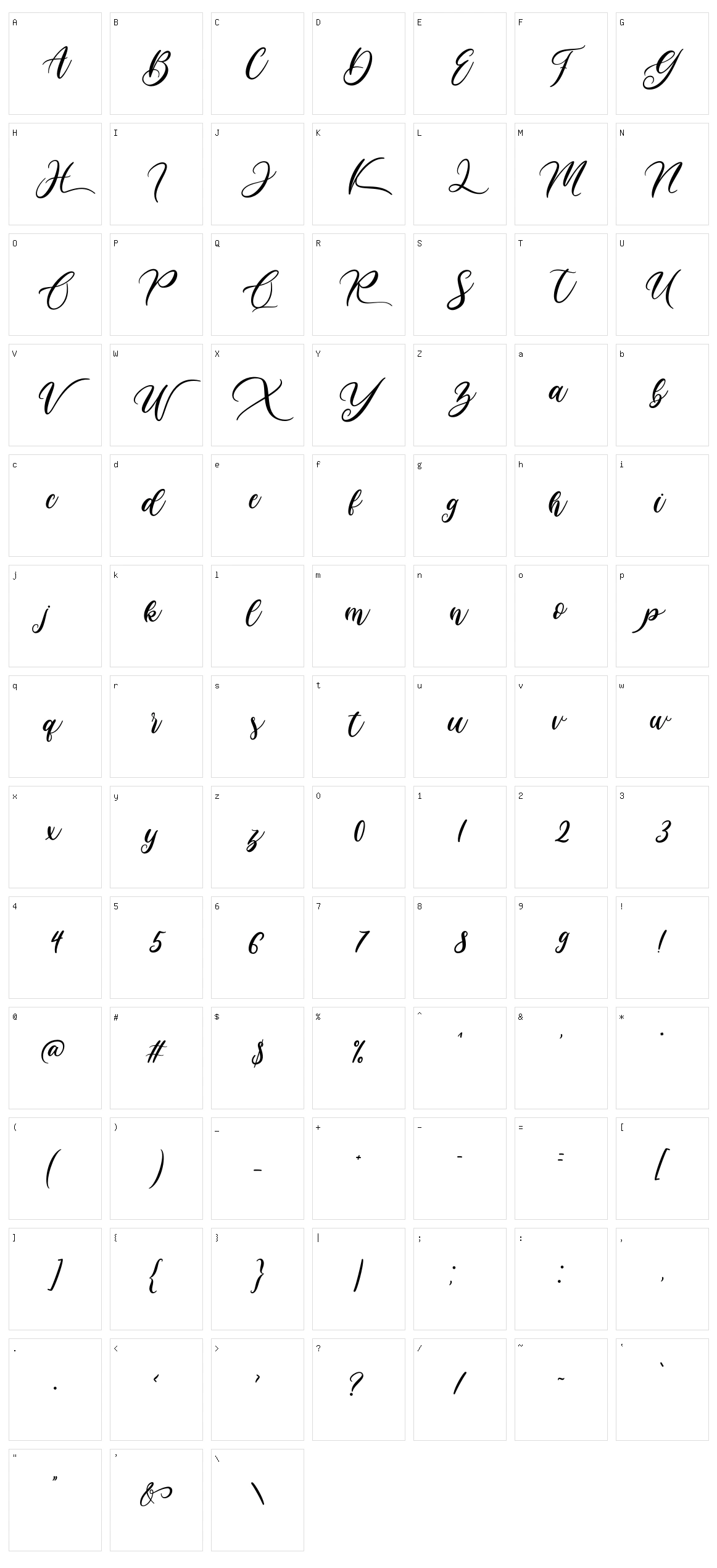 Hella Mella Character Set