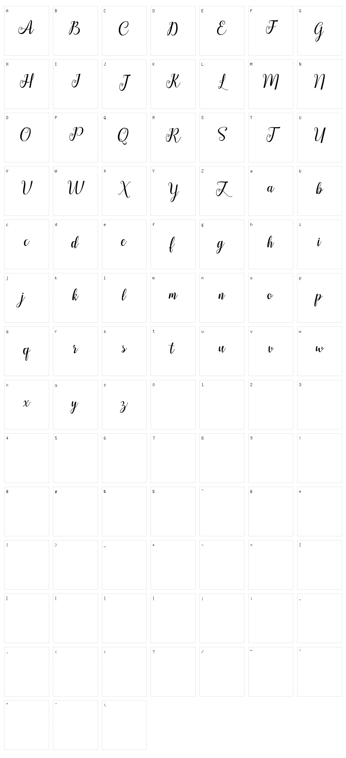 Hellifa Character Set