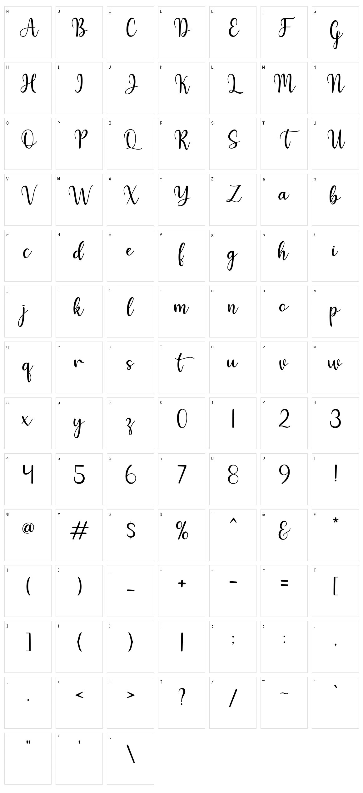 Hello Character Set