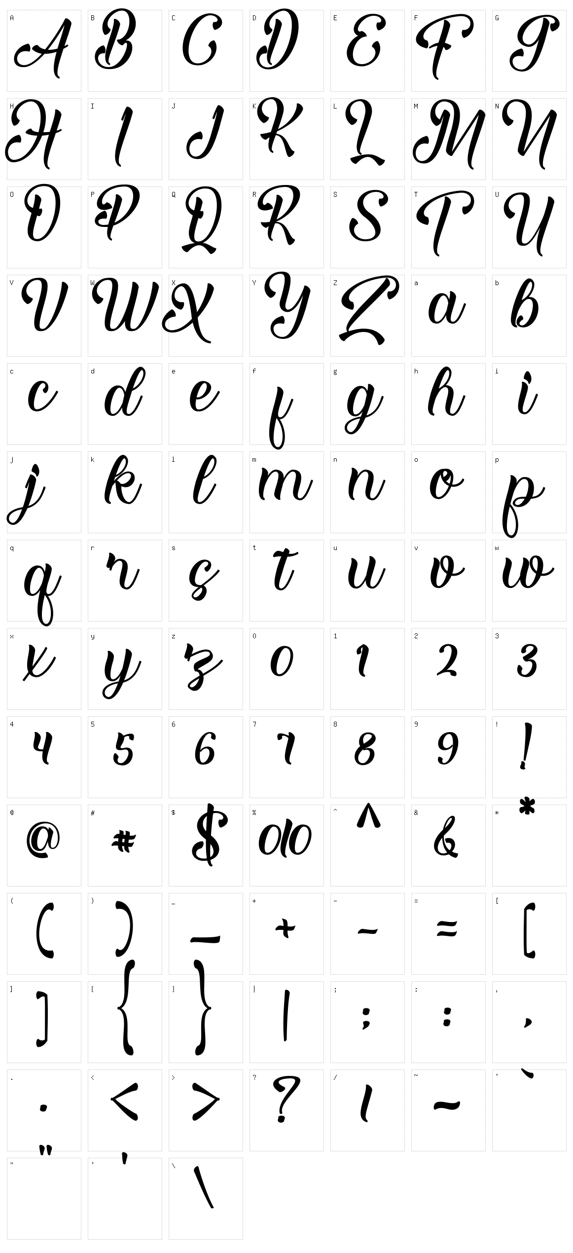 Hello Januari Character Set
