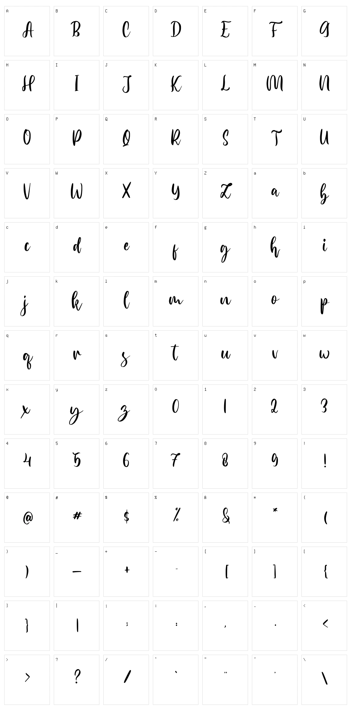 Hellomate Character Set