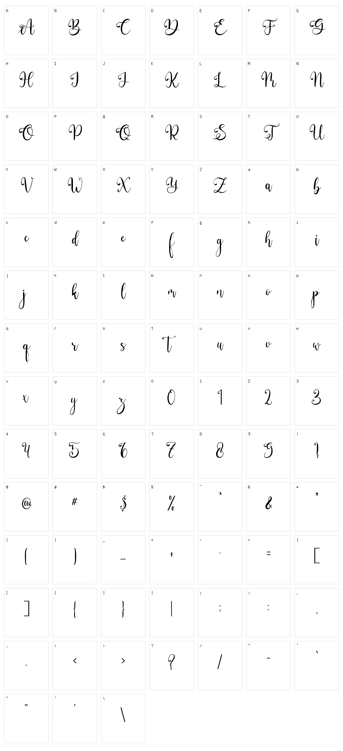 Hellophiy Character Set