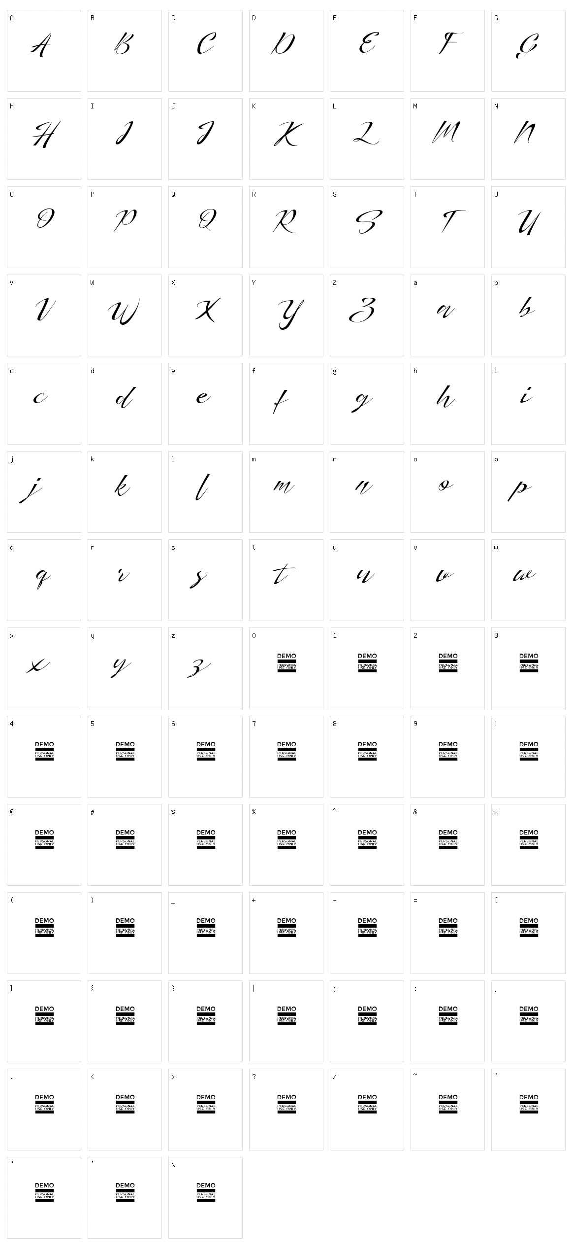 Herdrey Character Set
