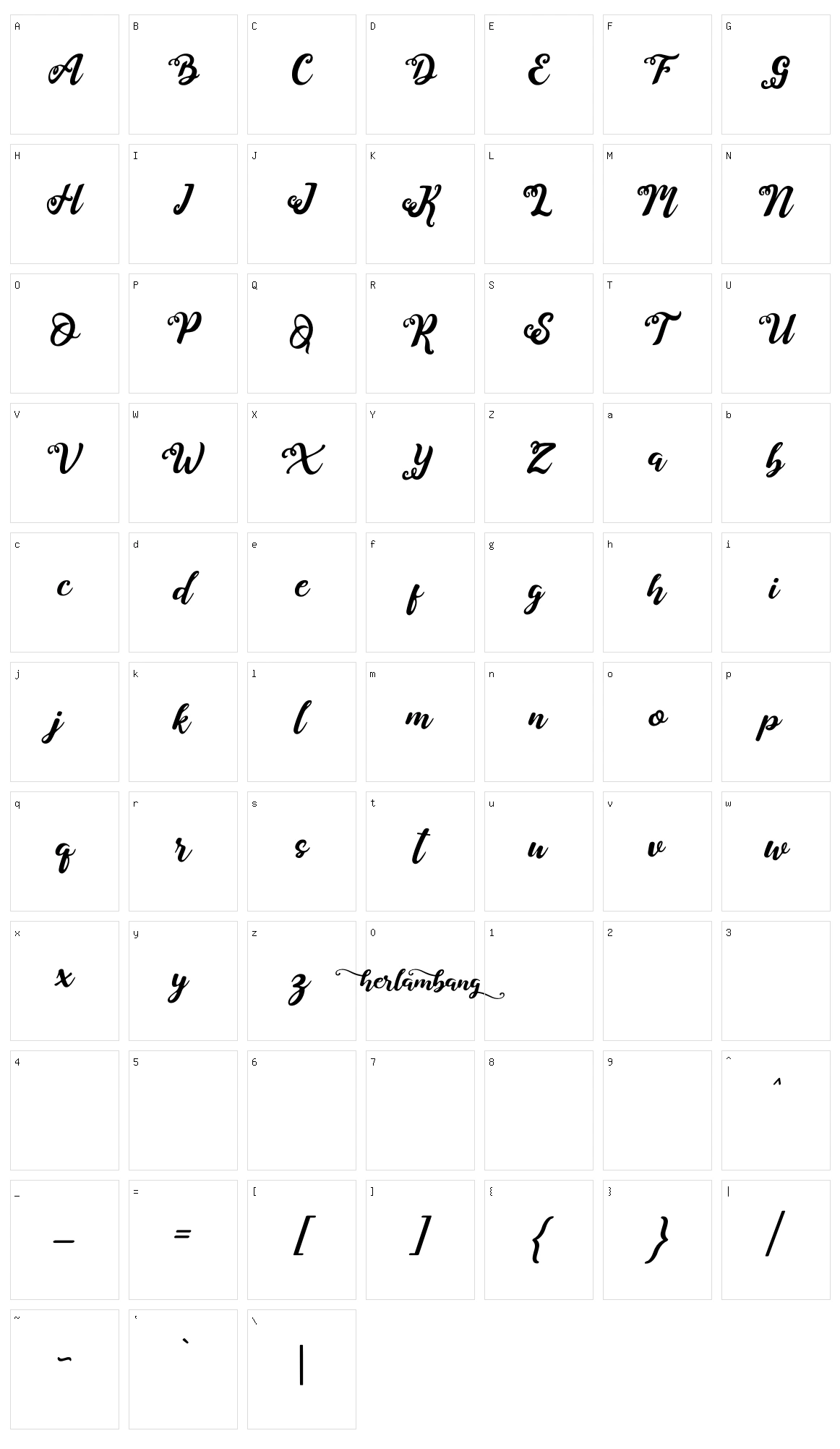 Herlambang Character Set