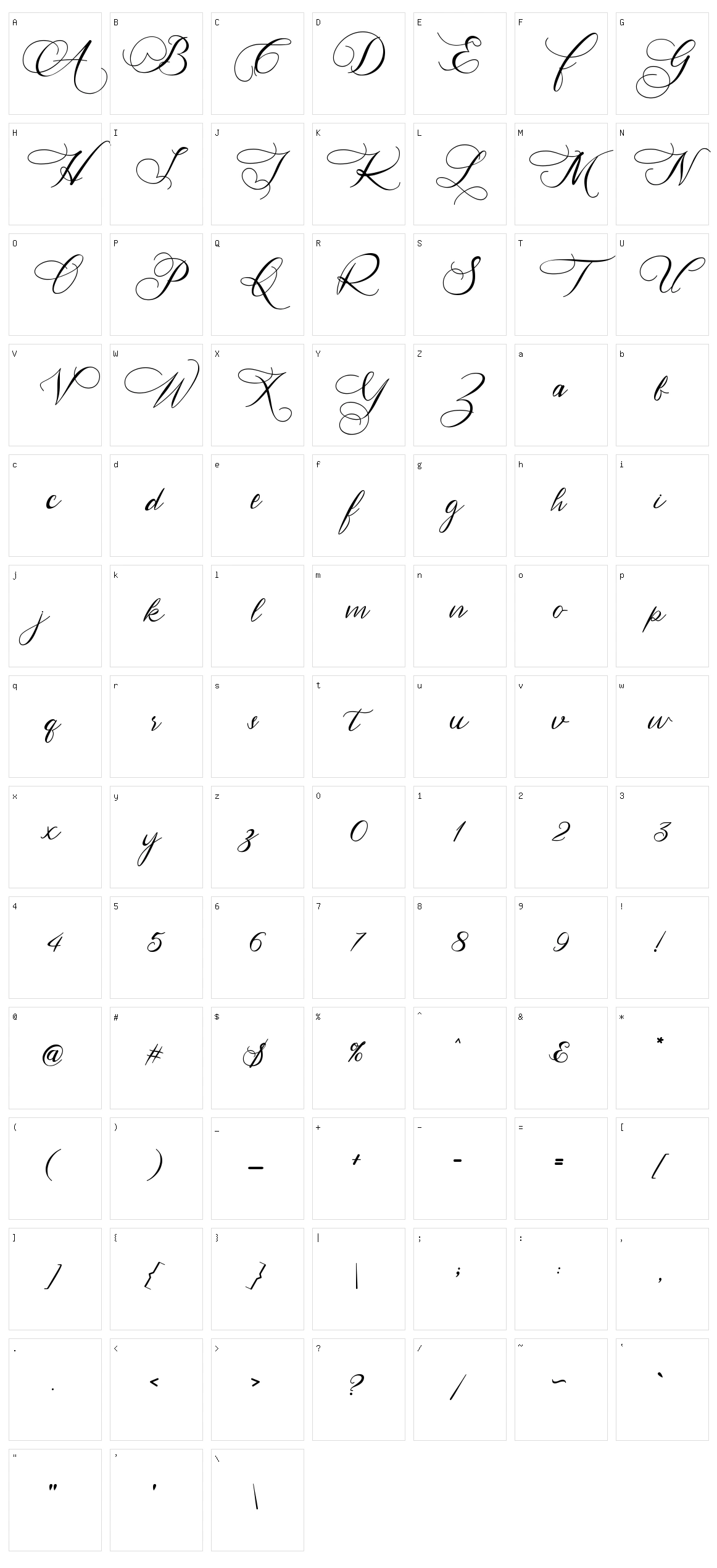 Hertina Character Set