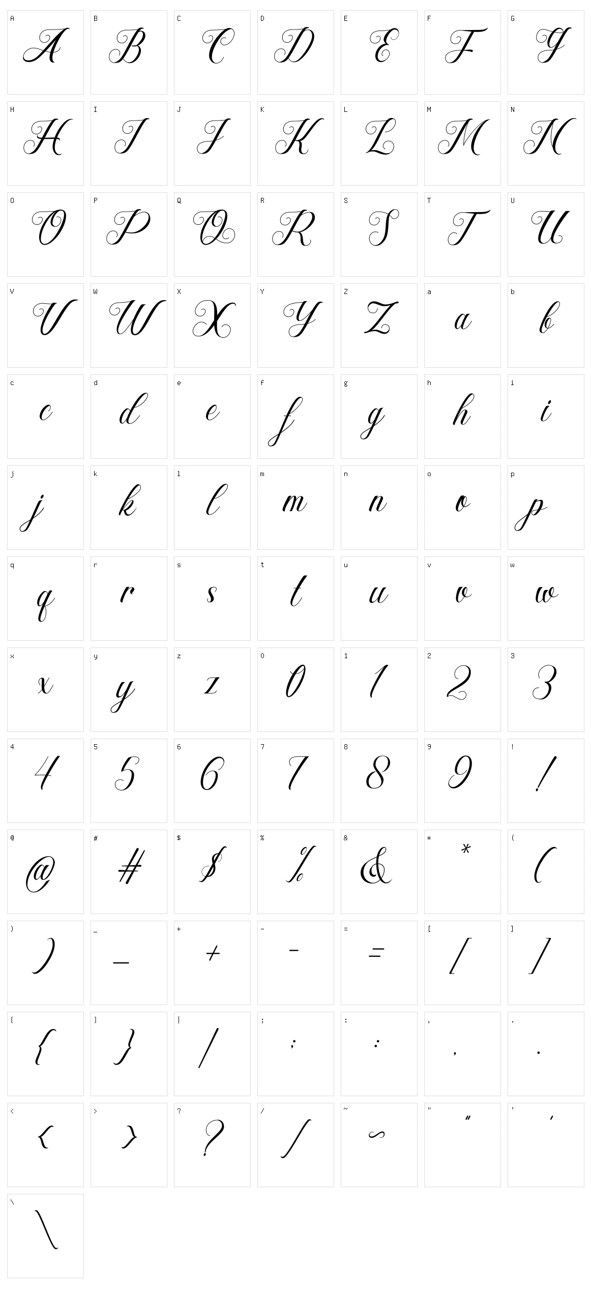 Hesty Aqaky Character Set