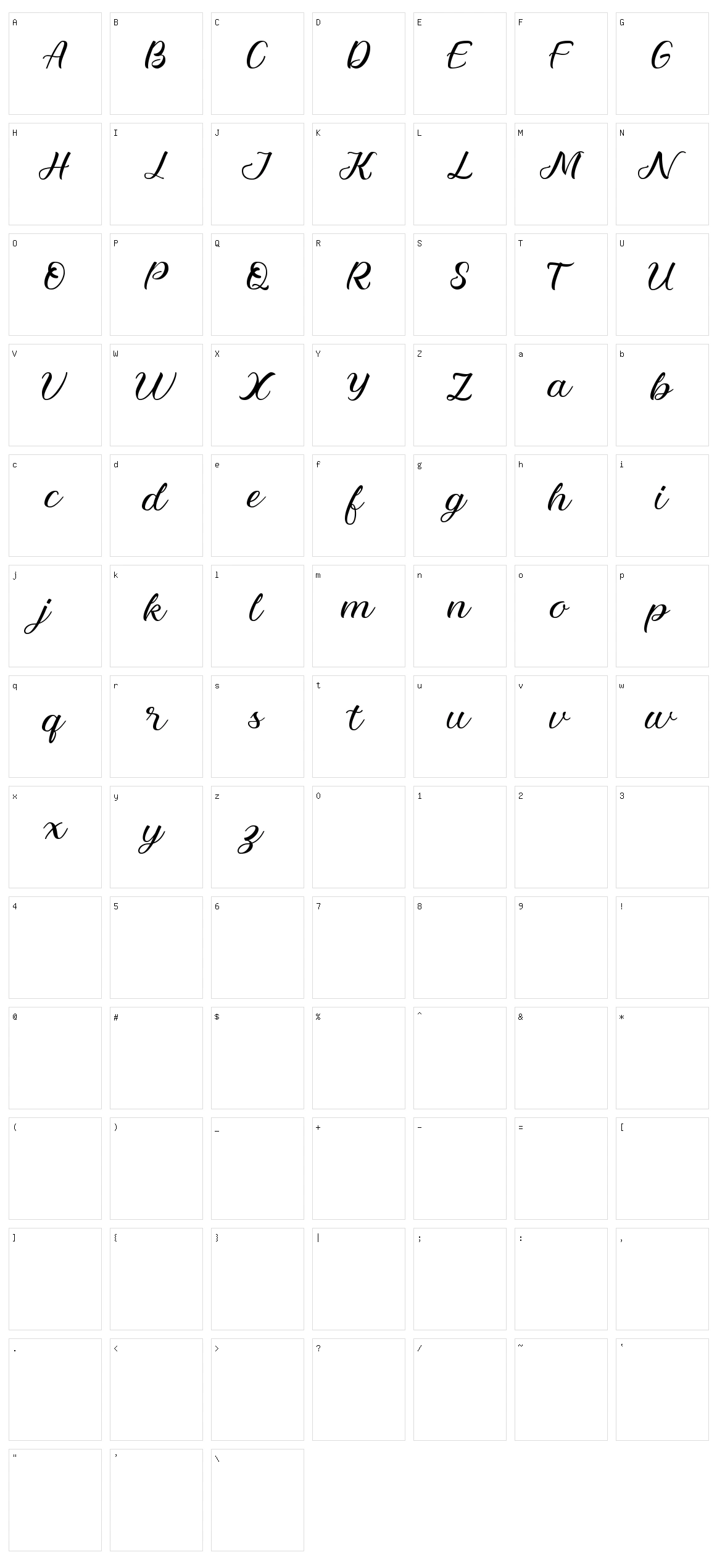 Hey Keysha Character Set