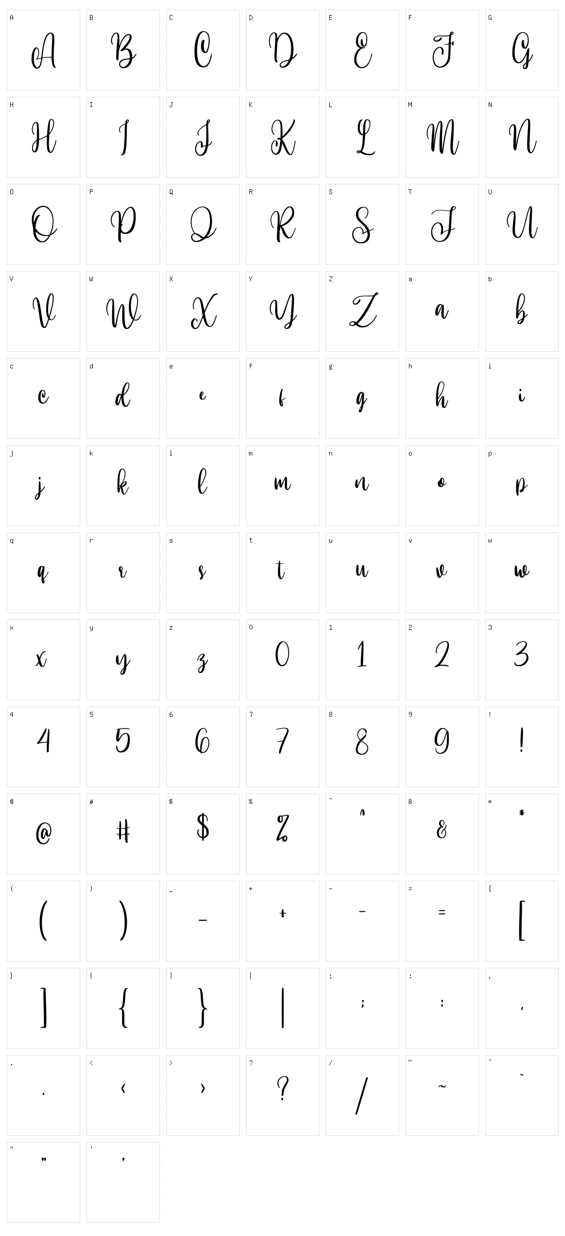 Hi Virginia Character Set
