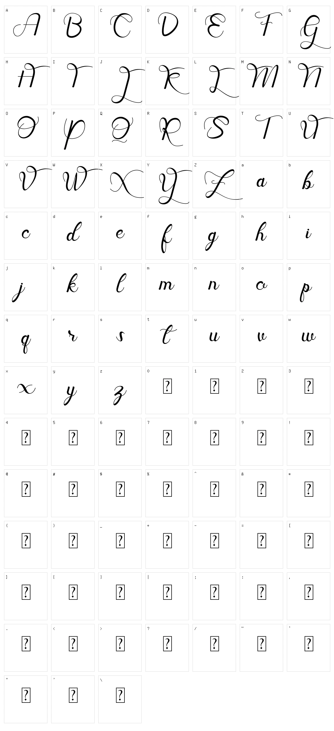 Hill Diary Character Set