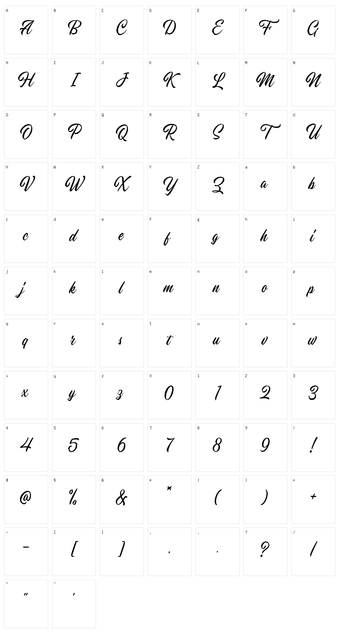 Hillstown Clean Character Set