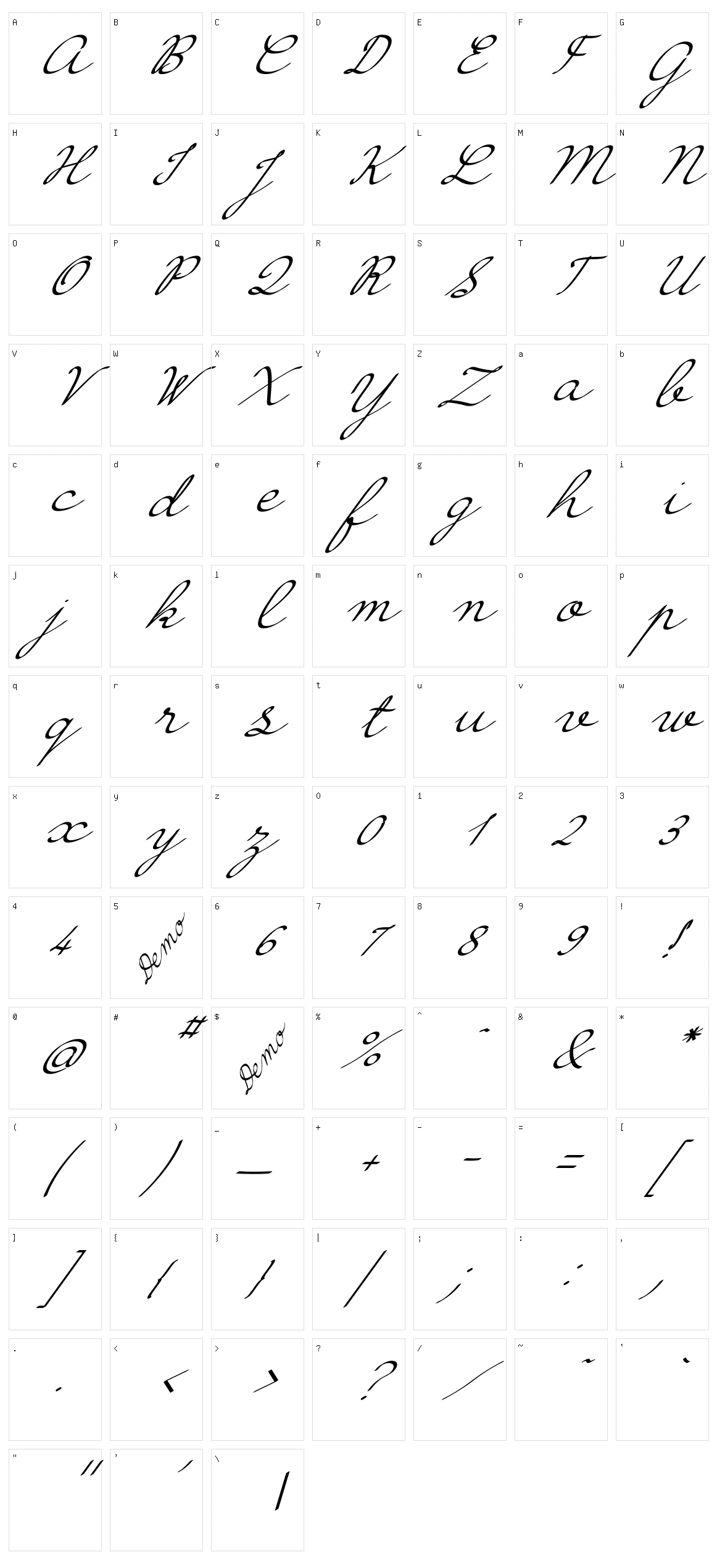 Hirondelle Character Set