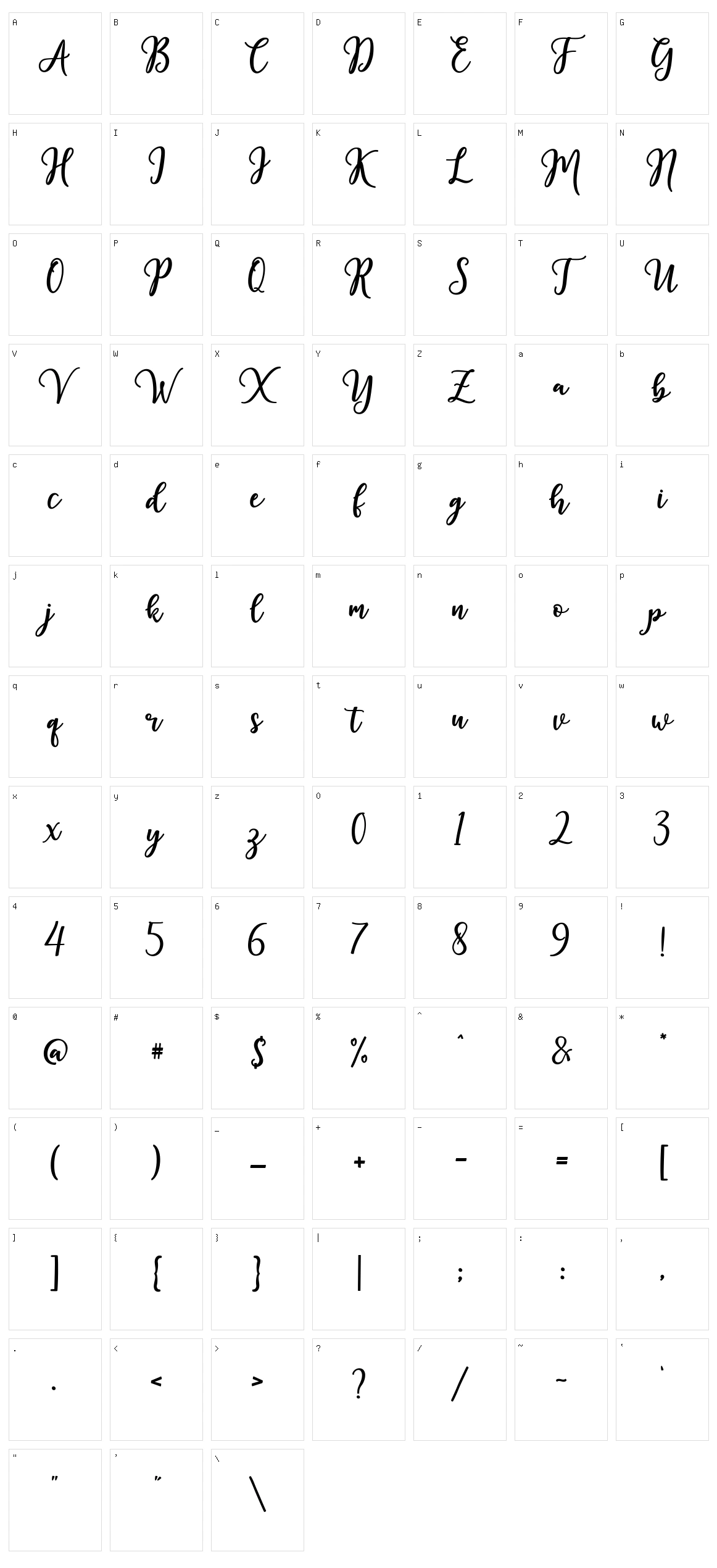 Hista Character Set