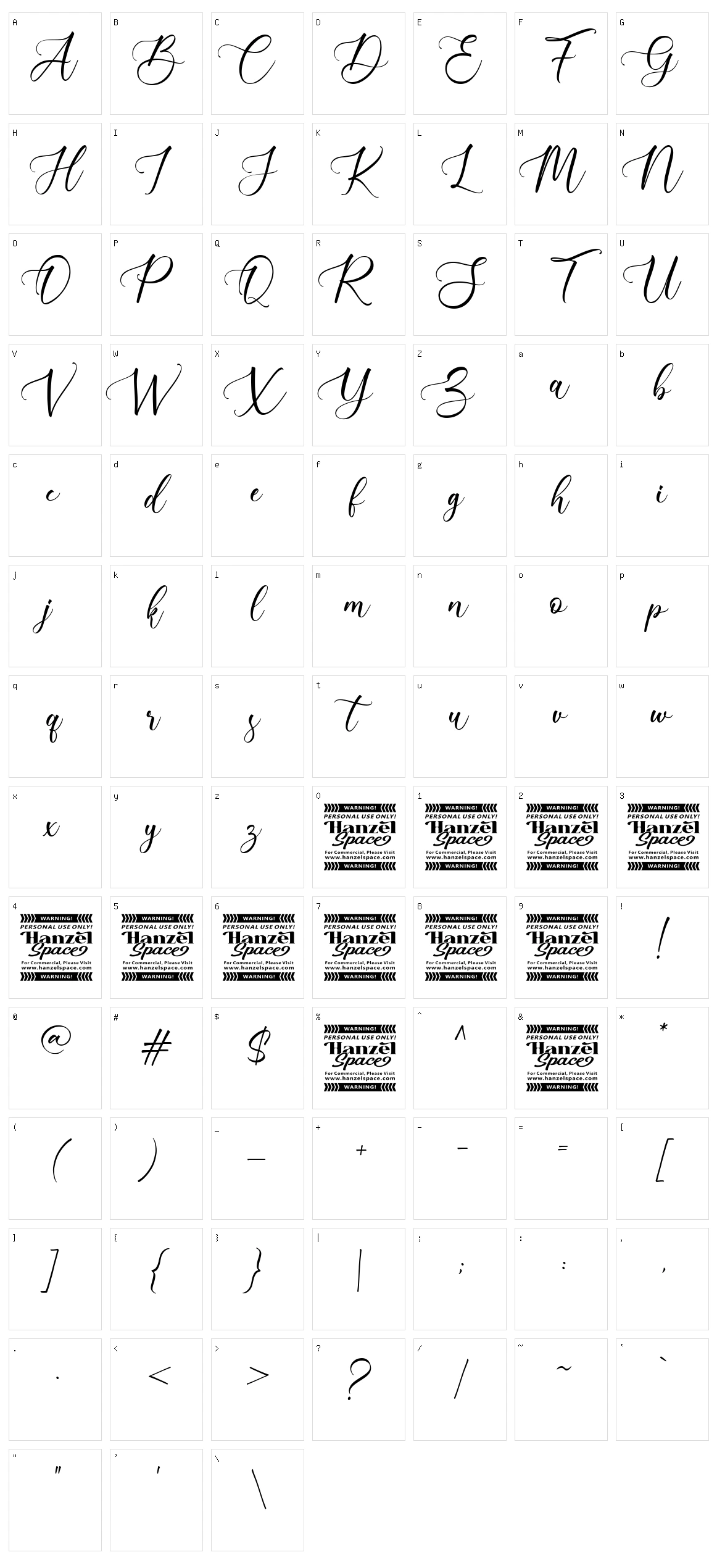 Historis Character Set