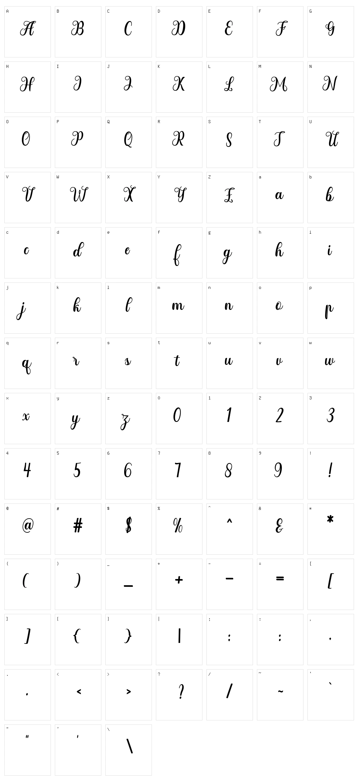 Humairah Character Set