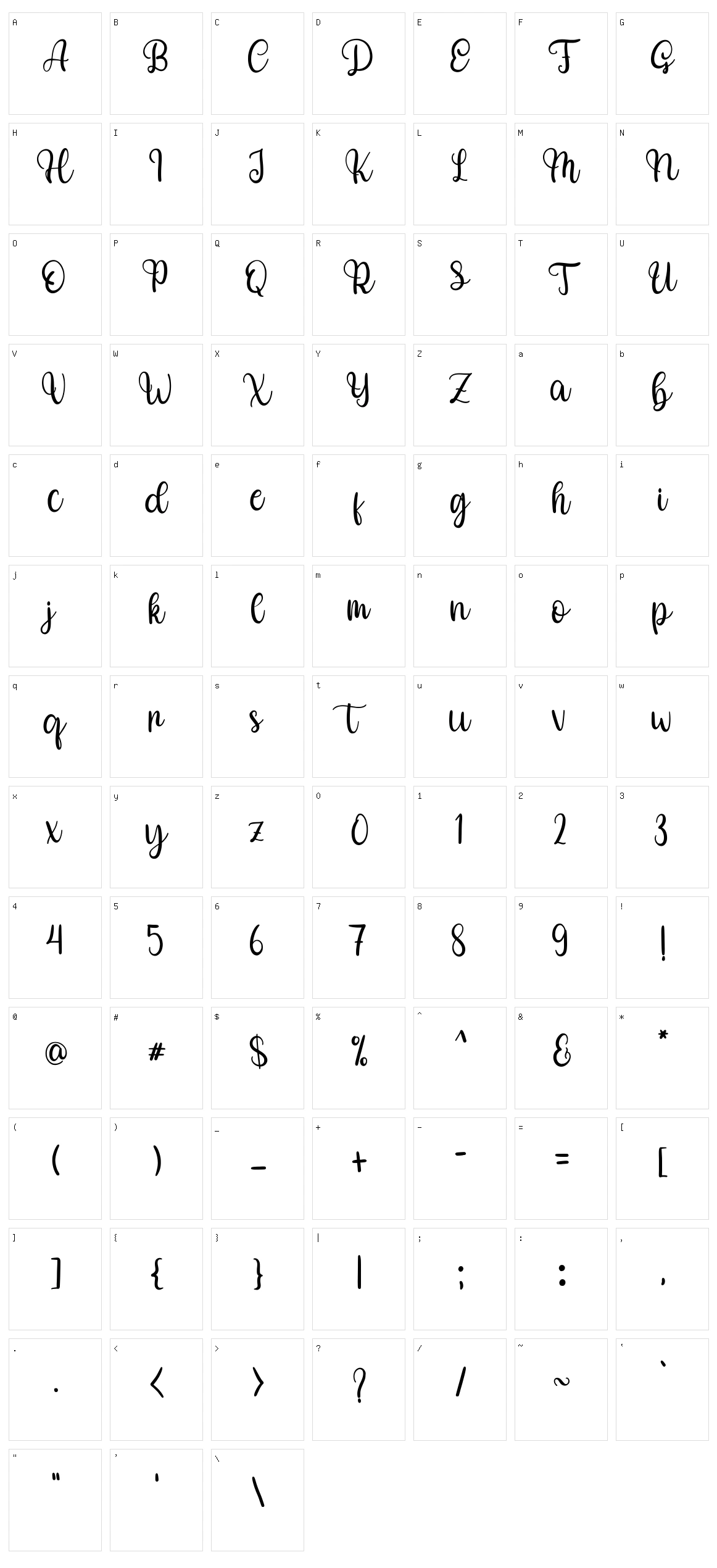 Huray Character Set