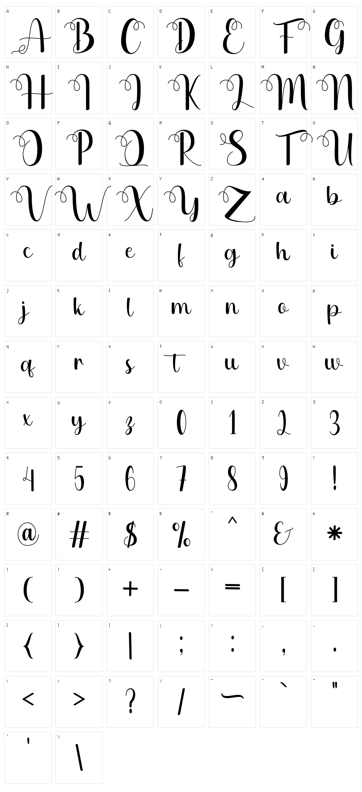 Jasmine Sunflower Character Set