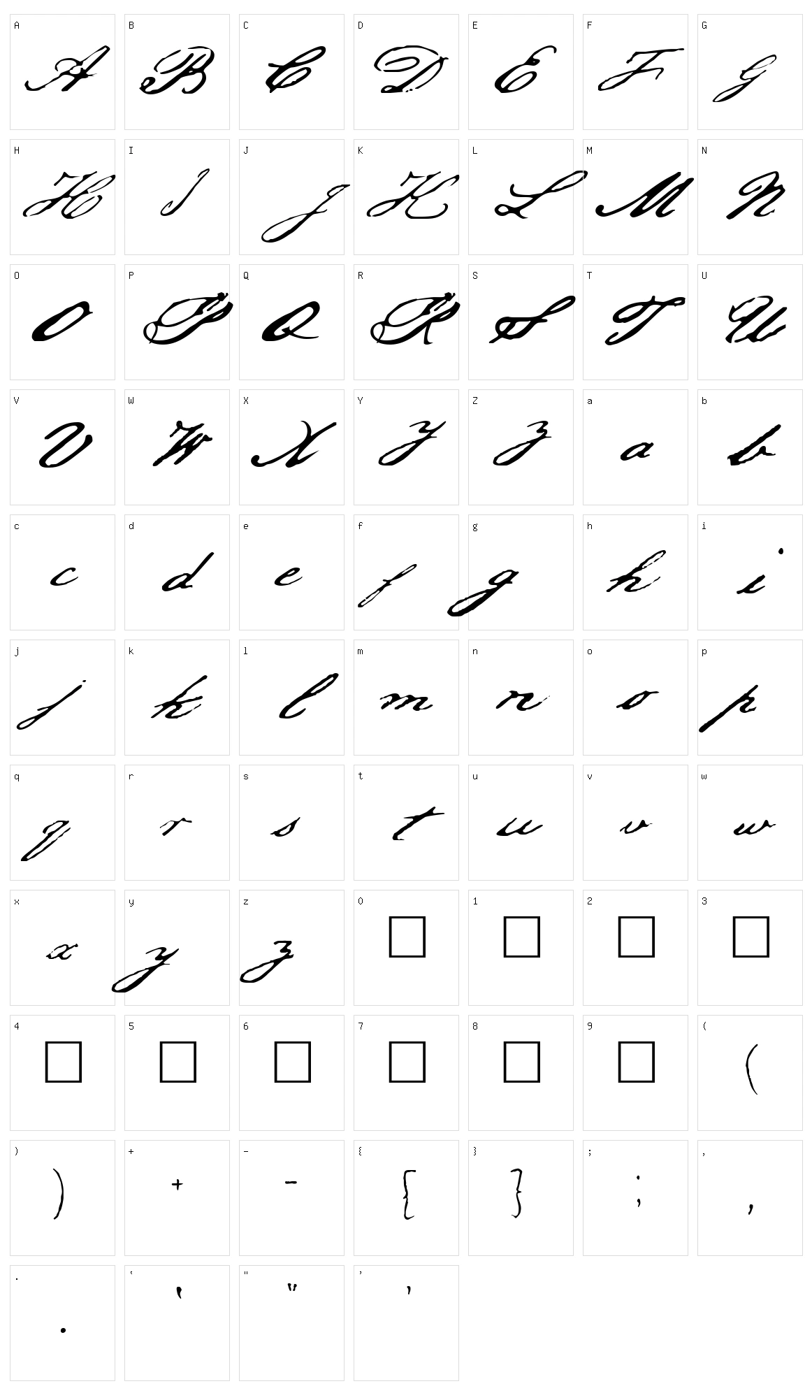 Jefferson Character Set