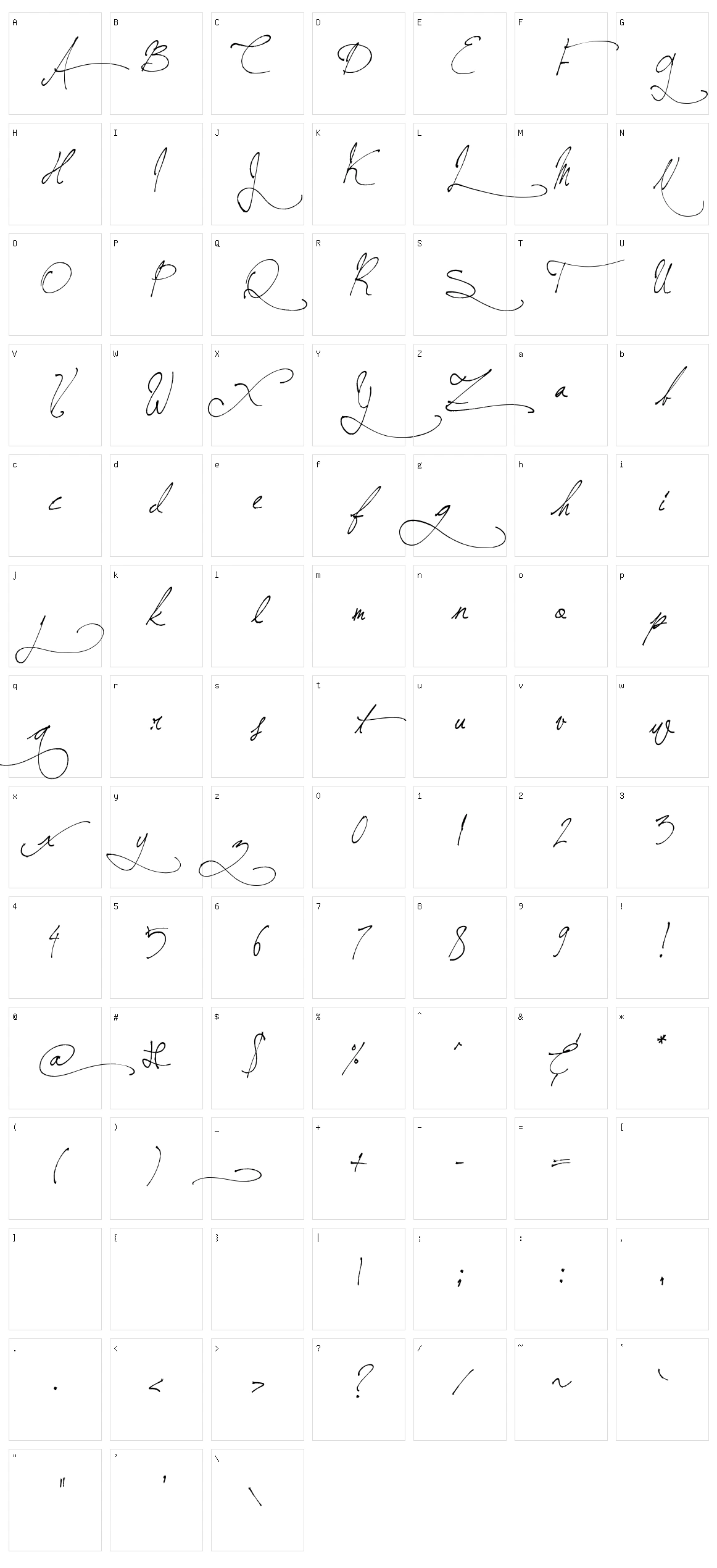 Jellyka BeesAntique Handwriting Character Set