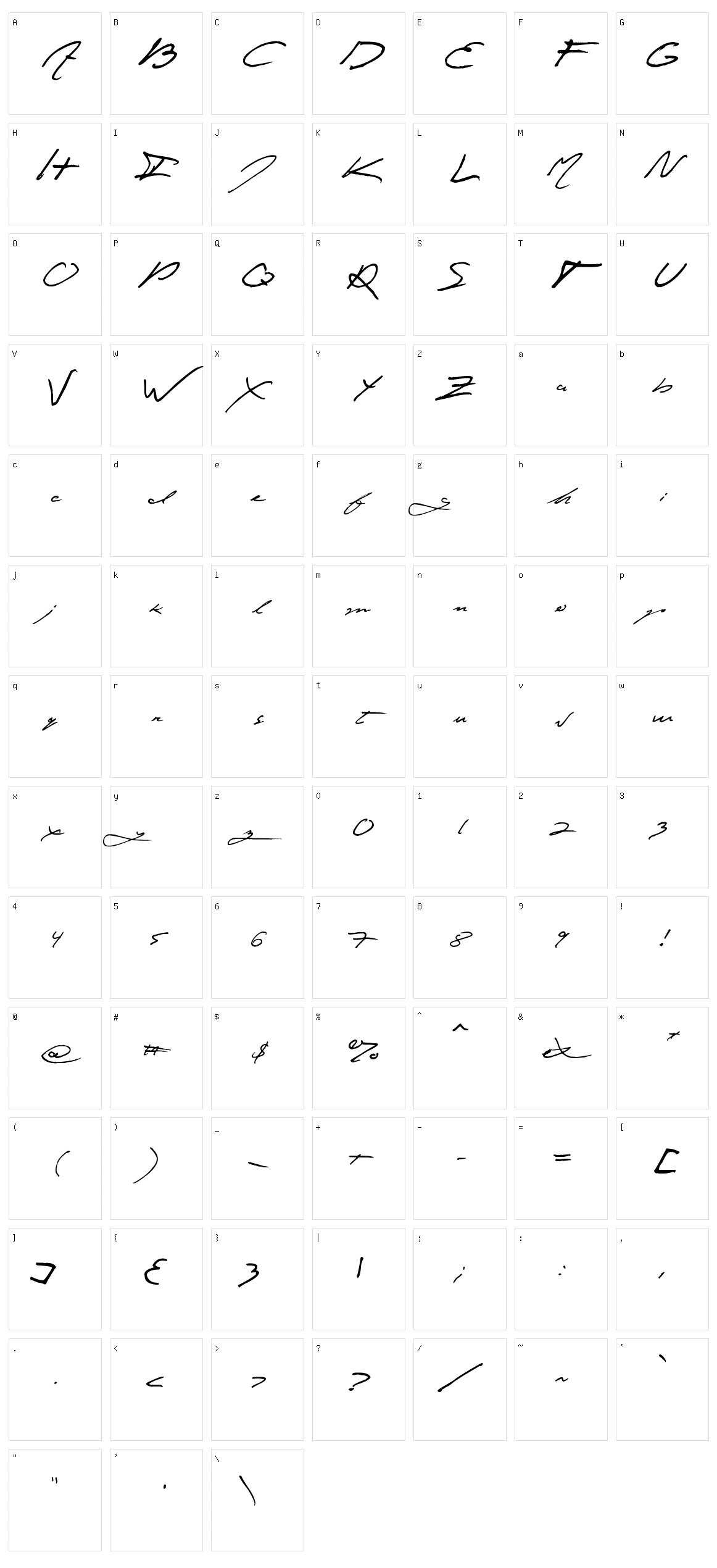 Jey Character Set