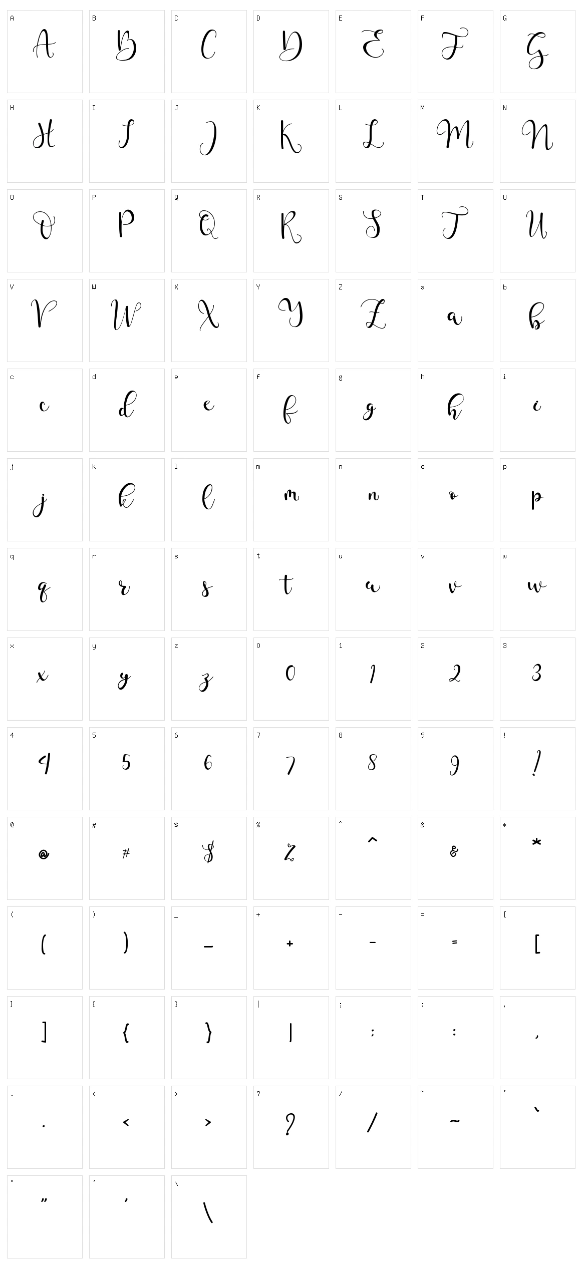 Jocellyne Character Set