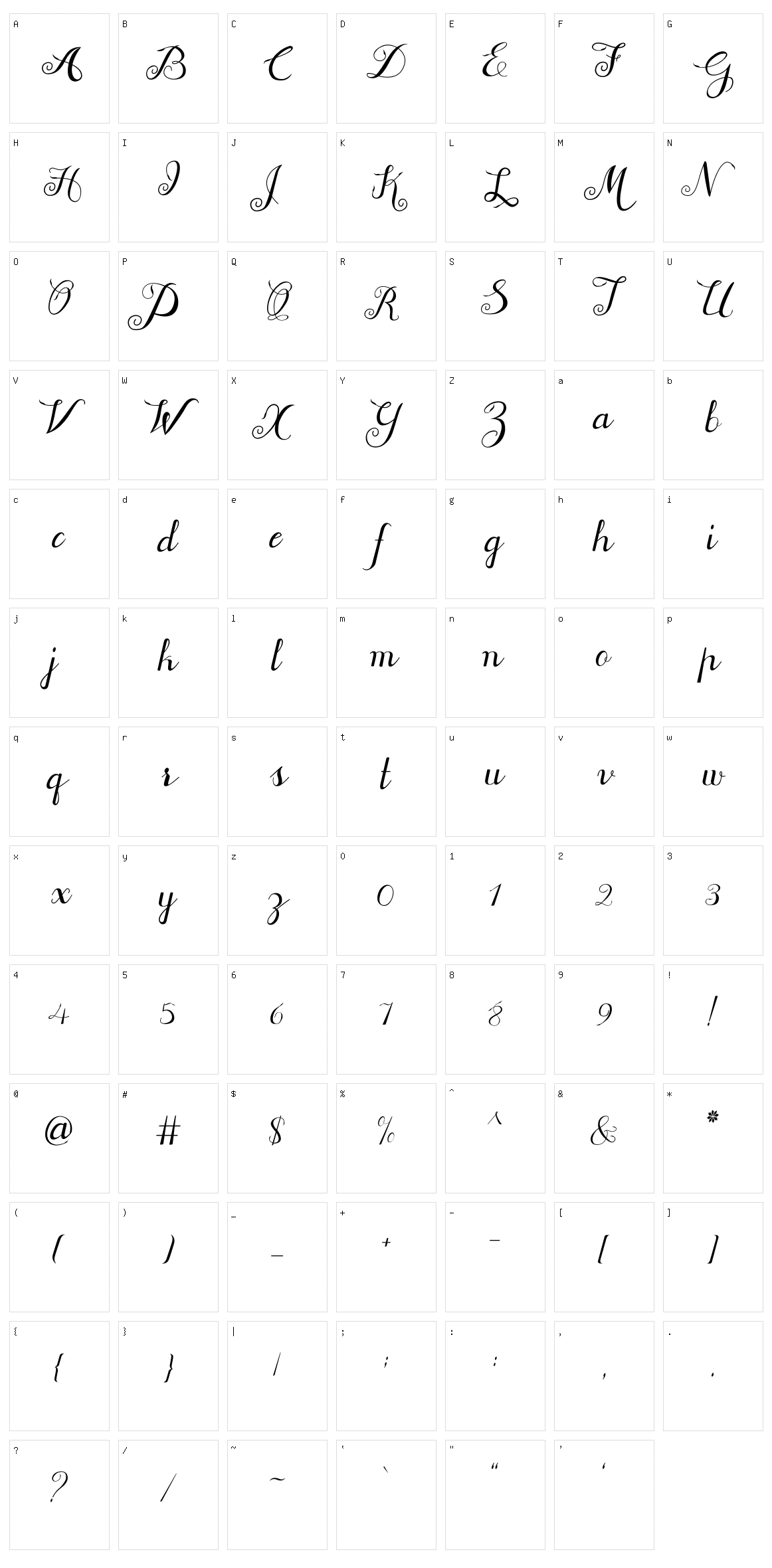 Jofi Character Set