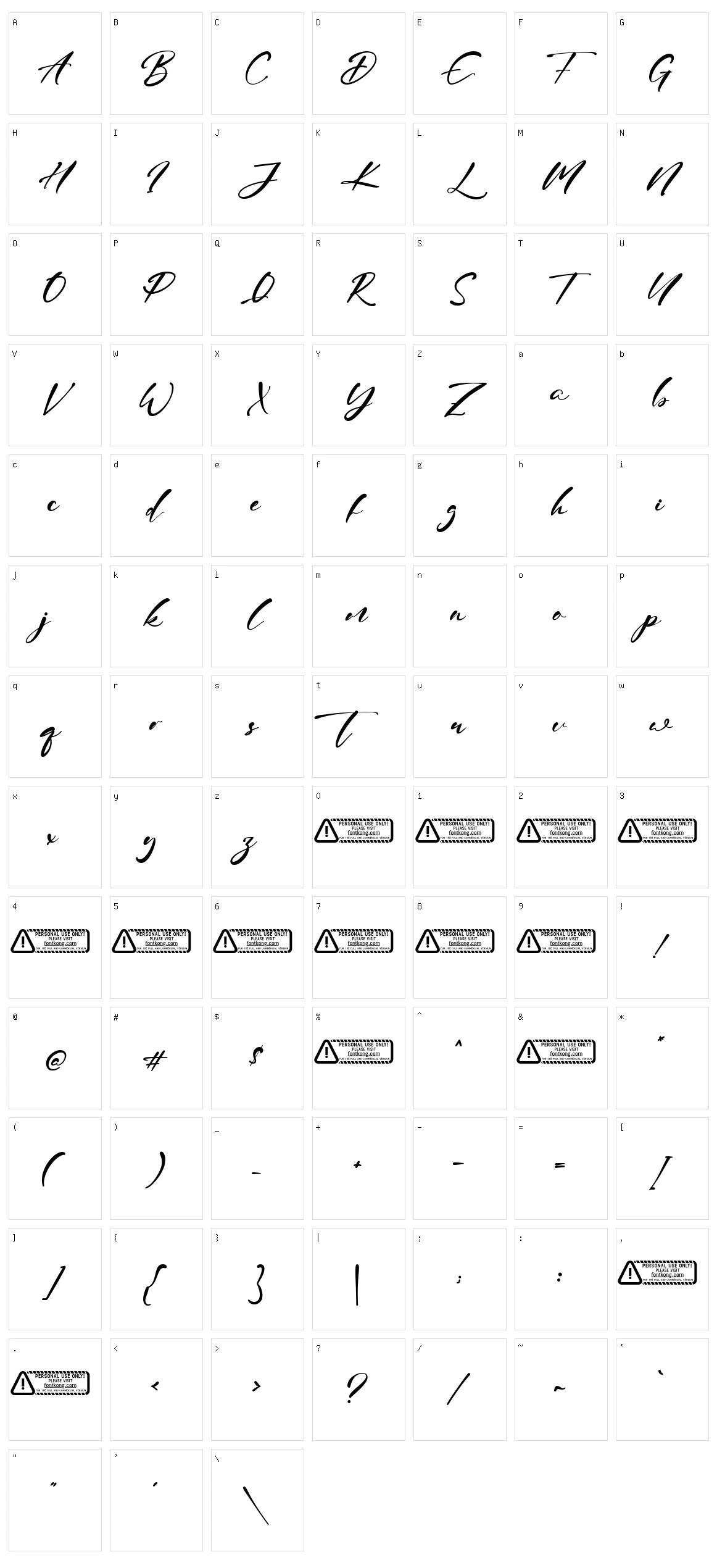 Julian Daniel Character Set