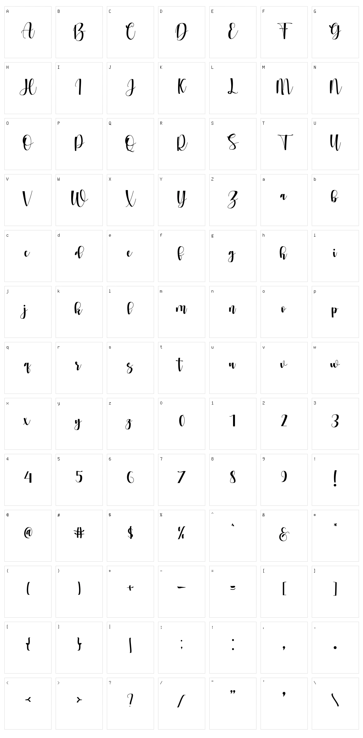 Julya Character Set