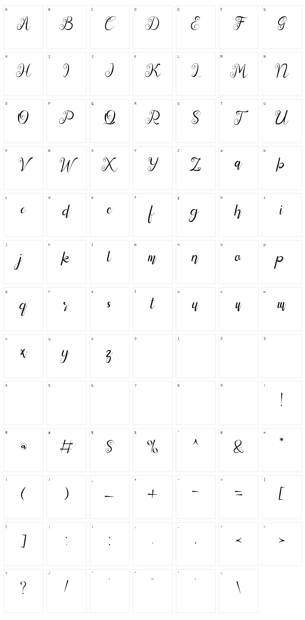 Katerlin Character Set